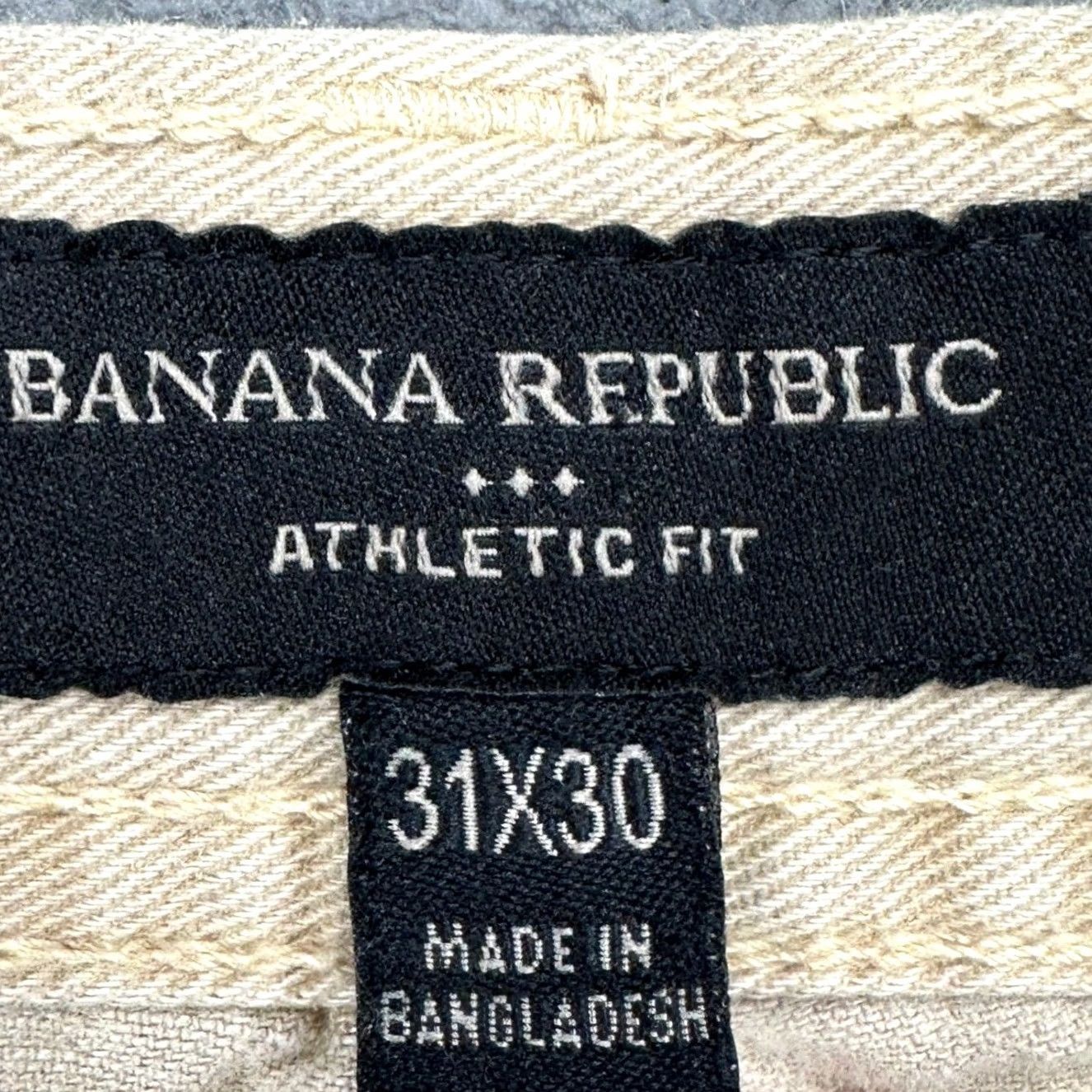 Banana Republic VINTAGE Banana Republic Mens Athleic Fit Jeans 31X26 Tan 5 Pocket Casual Denim Pants NEW Size US 31 - 3 Thumbnail