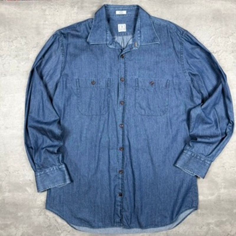 Peter Millar Peter Millar Chambray Dress Shirt Size US L / EU 52-54 / 3 - 1 Thumbnail