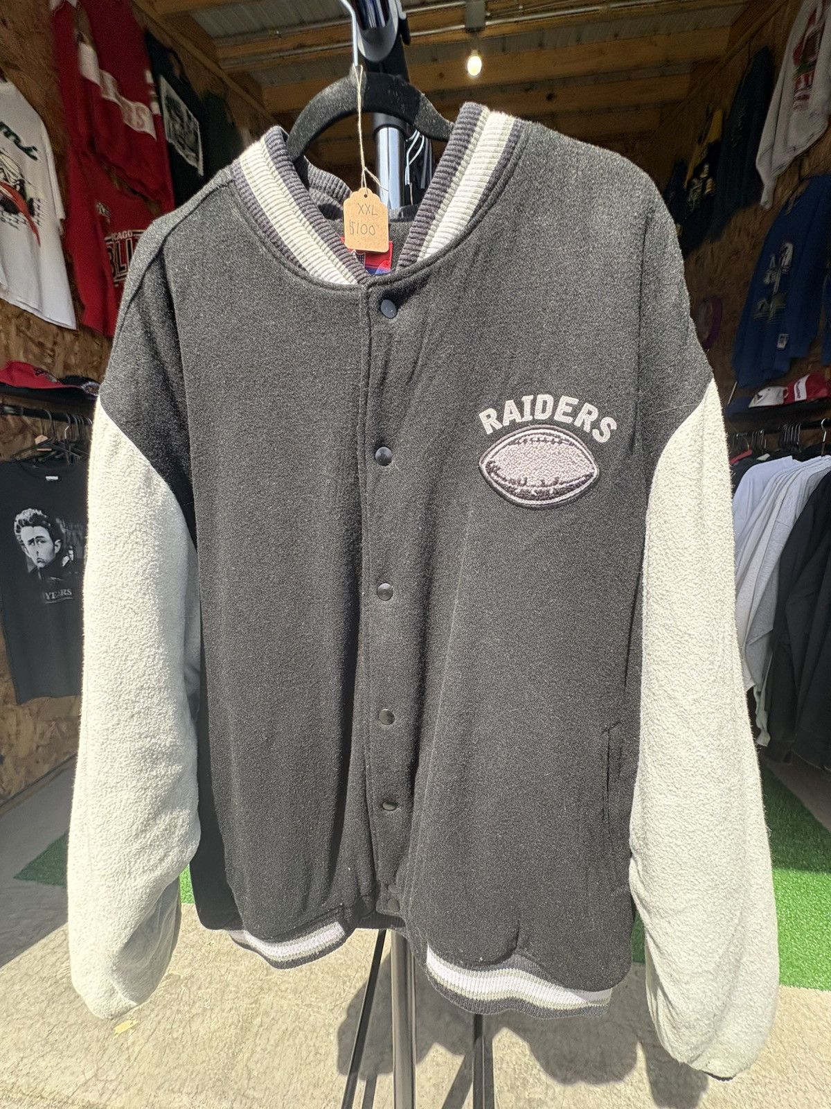 NFL × Vintage Vintage 1990s Reebok Oakland Raiders Jacket Size US XXL / EU 58 / 5 - 3 Thumbnail