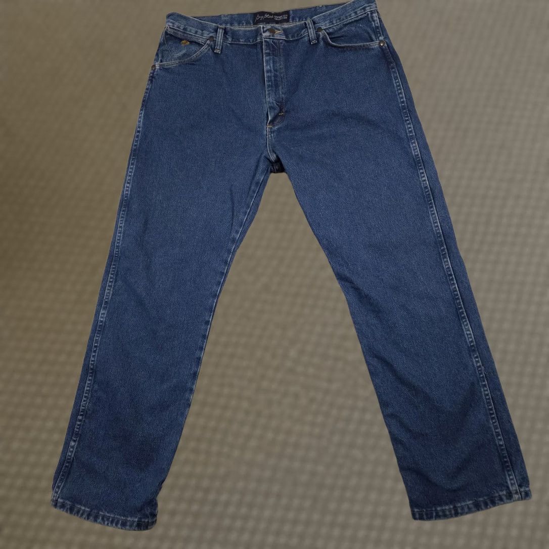 Wrangler Wrangler Cowboy Cut Jeans Mens 38x30 Blue Denim Western Classic Fit Straight Leg Size US 38 / EU 54 - 1 Thumbnail