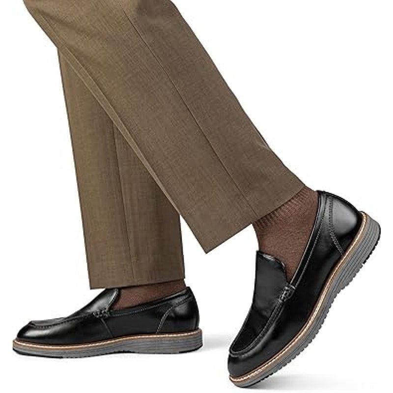 Other Bruno Marc Size 12 Black Faux Leather Classic Loafers Size US 12 / EU 45 - 4 Thumbnail