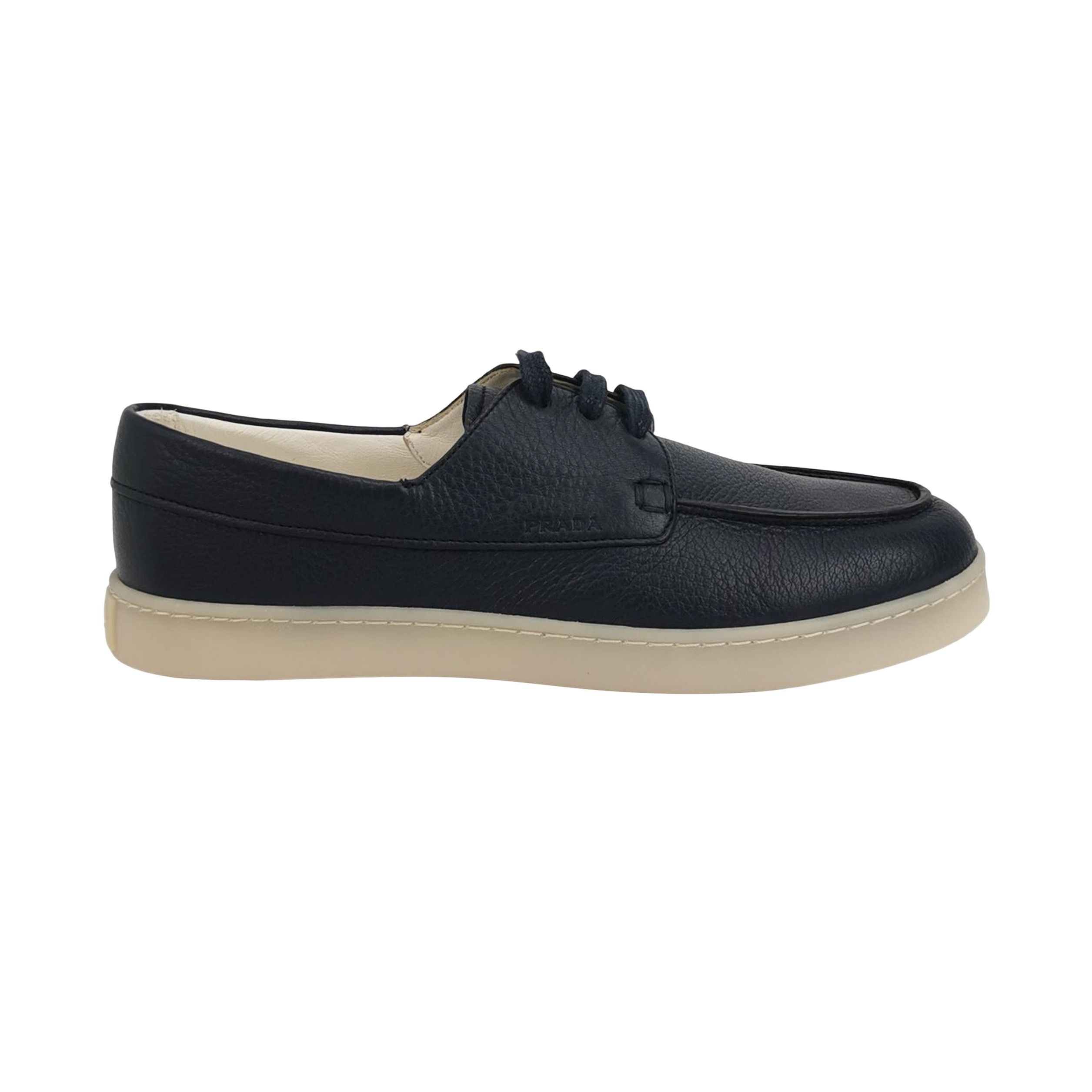 Prada Prada Leather Logo Lace-Up Casual Shoes 39.5 Size US 6 / EU 39 - 1 Thumbnail