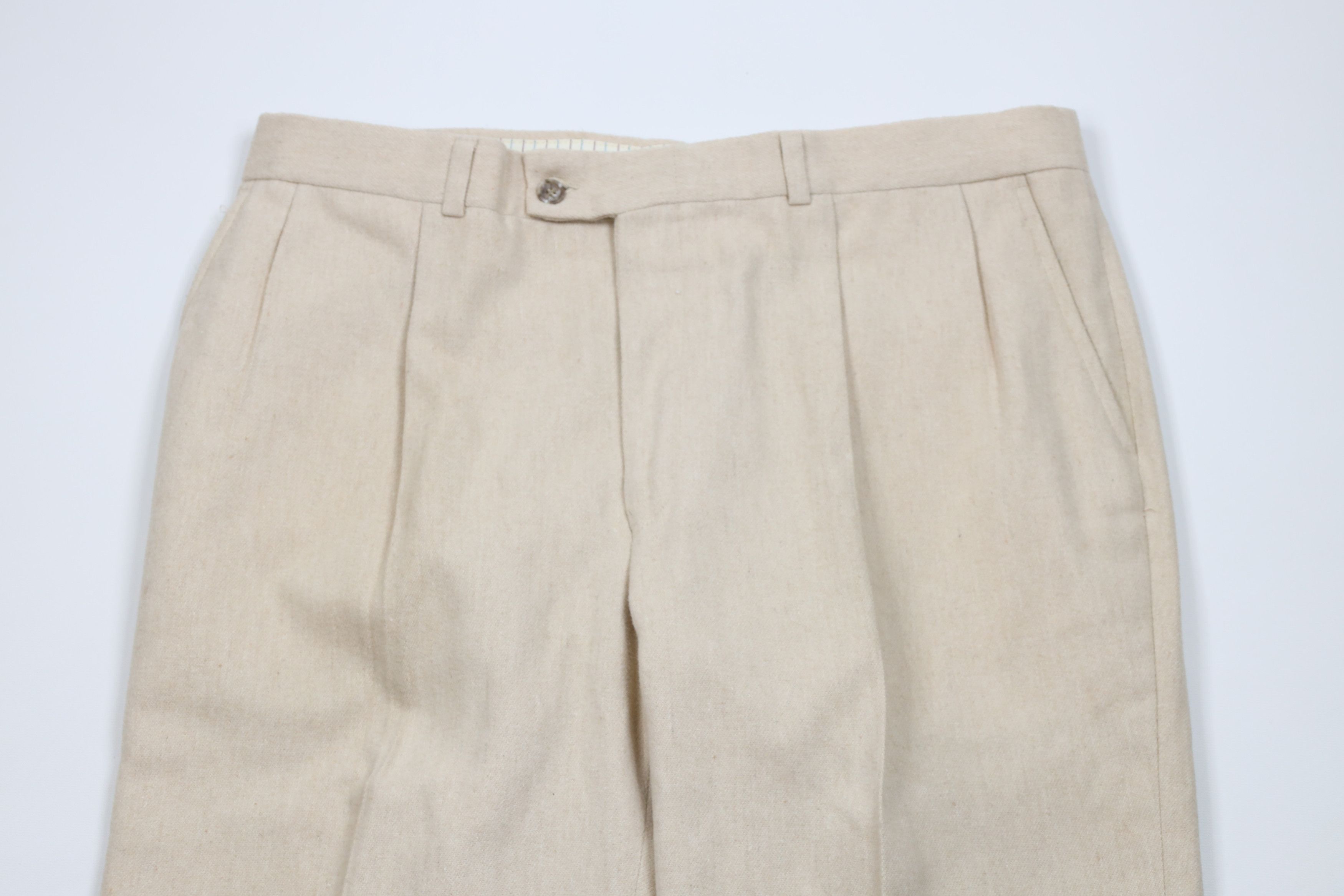 Vintage Vintage 60s Streetwear Wool Tweed Wide Leg Chino Pants USA Size US 34 / EU 50 - 2 Thumbnail