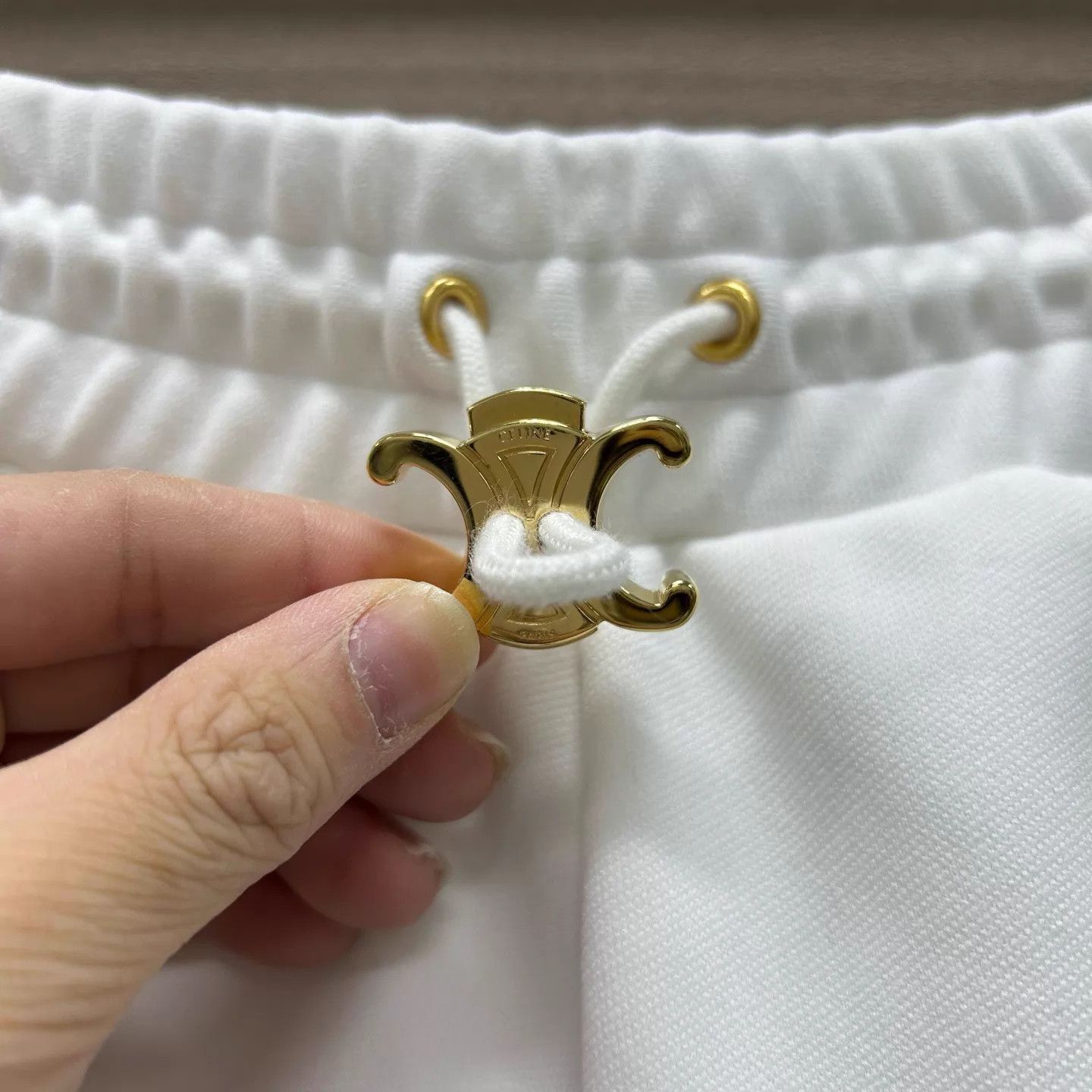 Celine Celine Triomphe Gold Buckle Short S New With Tags Size 26" / US 2 / IT 38 - 4 Thumbnail