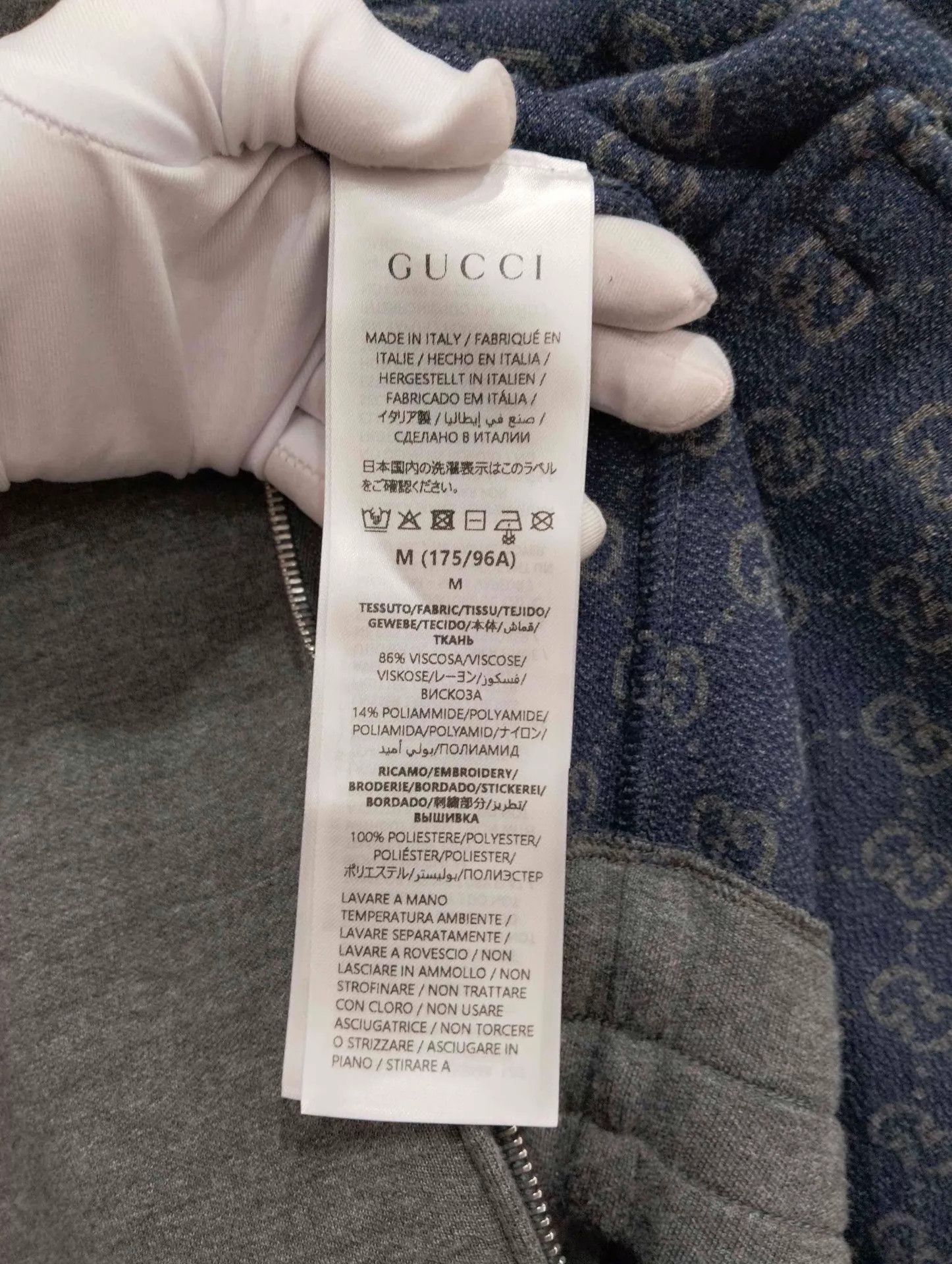Gucci GUCCI DK Jacquard Zip Stand Collar Jacket M 95 New Size US M / EU 48-50 / 2 - 5 Thumbnail