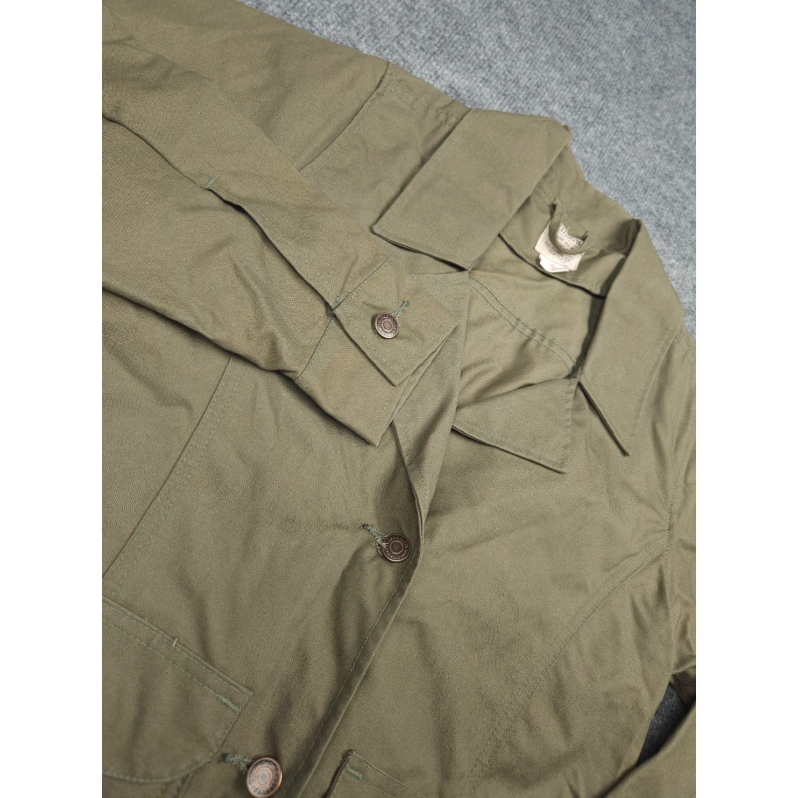 Filson VINTAGE Filson Jacket Chore Coat Women's Medium Beige Snap Pockets Cotton USA Jacket Size M / US 6-8 / IT 42-44 - 3 Thumbnail