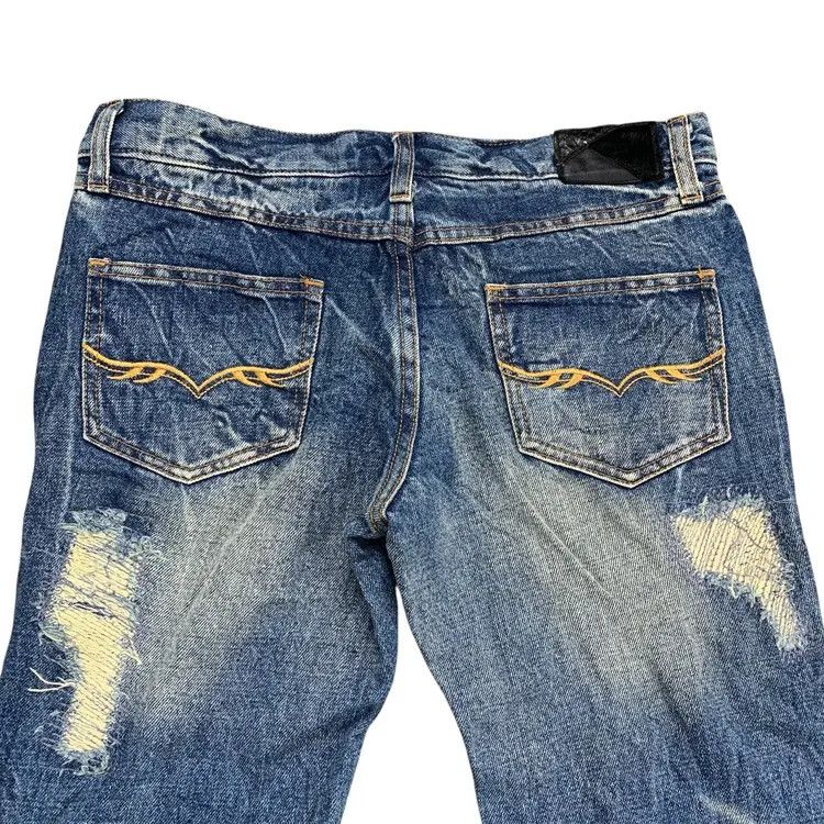 GOSTAR DE FUGA Gostar De Fuga Distressed Flared Denim Size US 33 - 8 Thumbnail