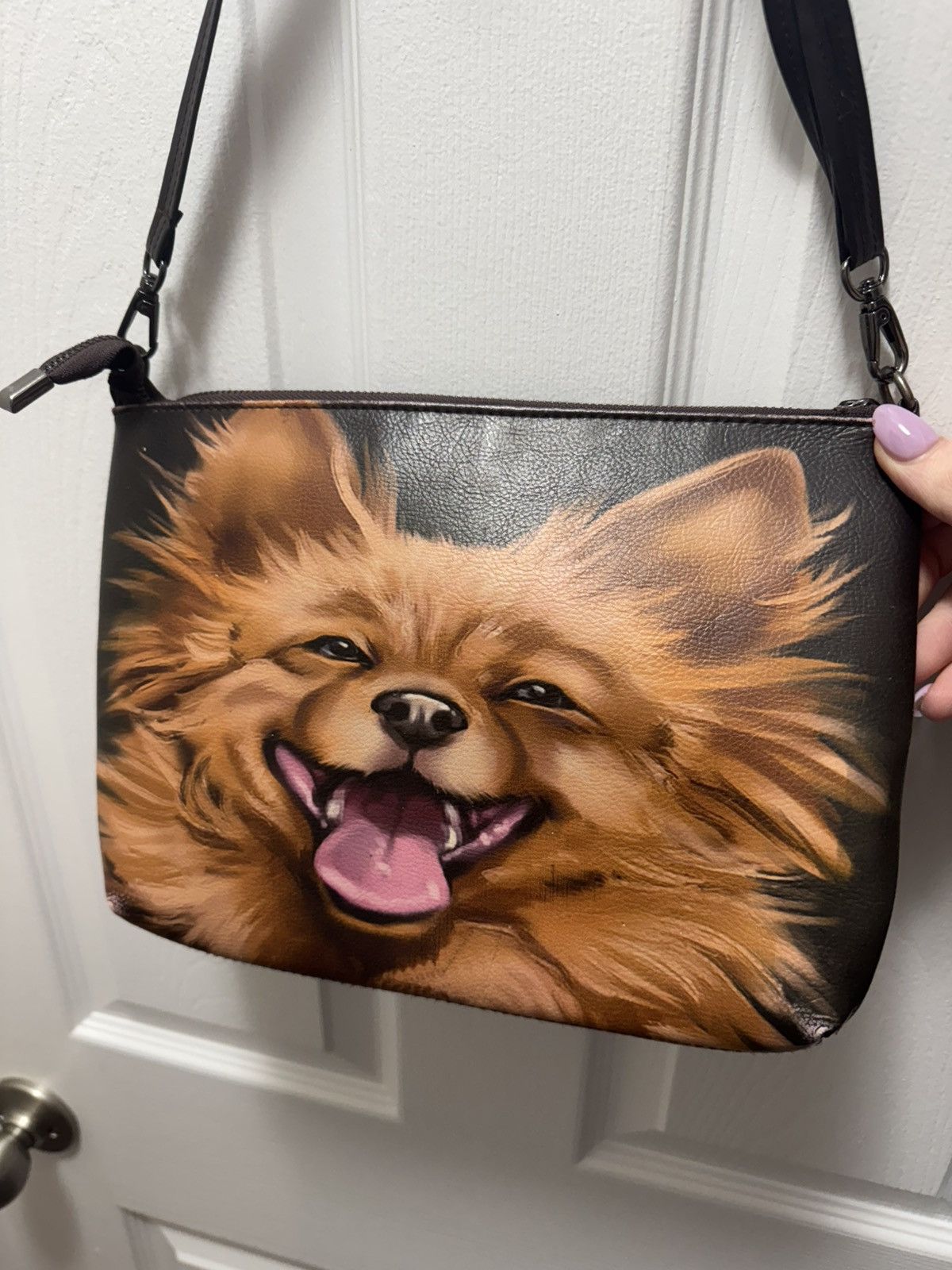 Leather × Snoop Dogg Leather Bog Dog Smile Cute Puppy Custom Purse Japanese Size ONE SIZE - 2 Thumbnail