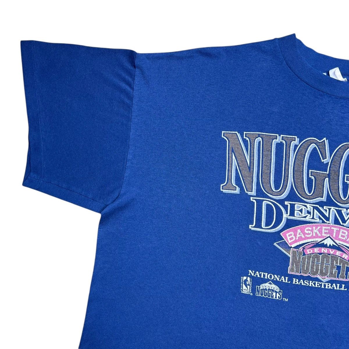 NBA Vintage 1993 NBA Denver Nuggets Spell Out 3D Graphic T-Shirt Size US XXL / EU 58 / 5 - 7 Thumbnail