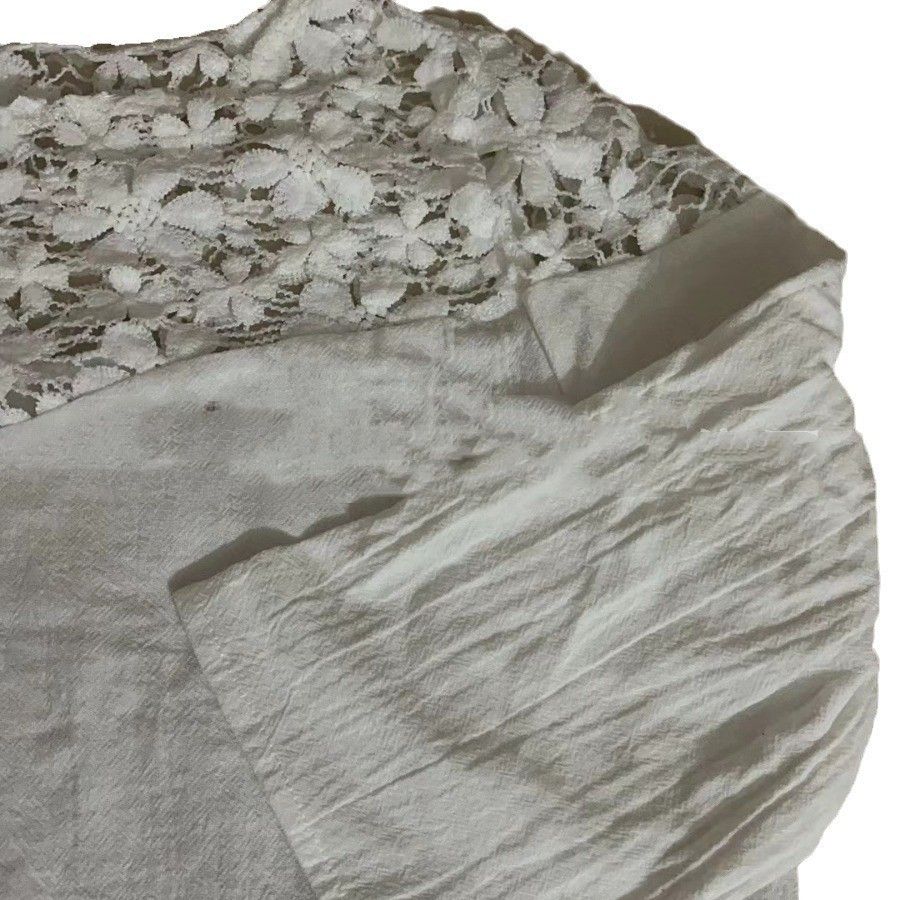 Other Cotton Lace Round Neck Half-length Sleeve Dress Size XL / US 12-14 / IT 48-50 - 4 Thumbnail