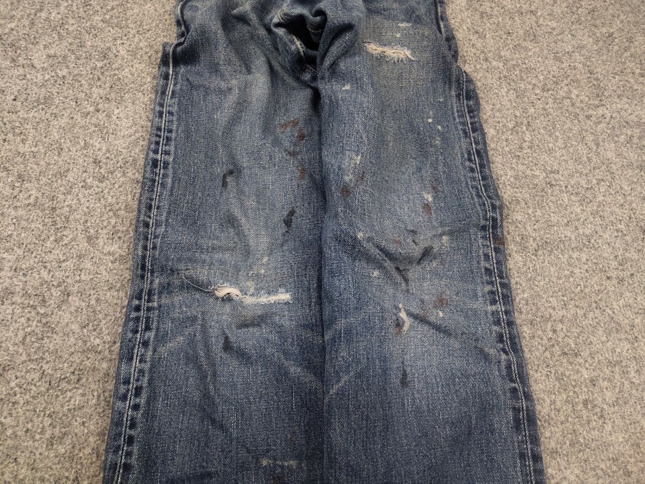 Edwin Vintage 90's Edwin Japan Selvedge paint denim Jeans Ed33m Size US 33 - 5 Thumbnail