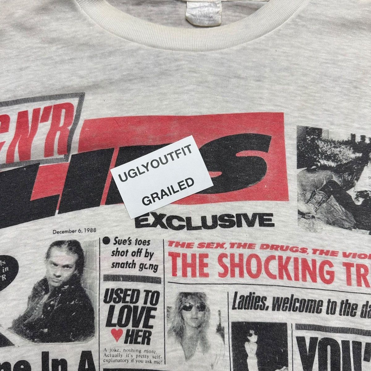 Vintage 1989 Guns N Roses GN’R Lies Album Promo Tshirt Size US M / EU 48-50 / 2 - 9 Thumbnail