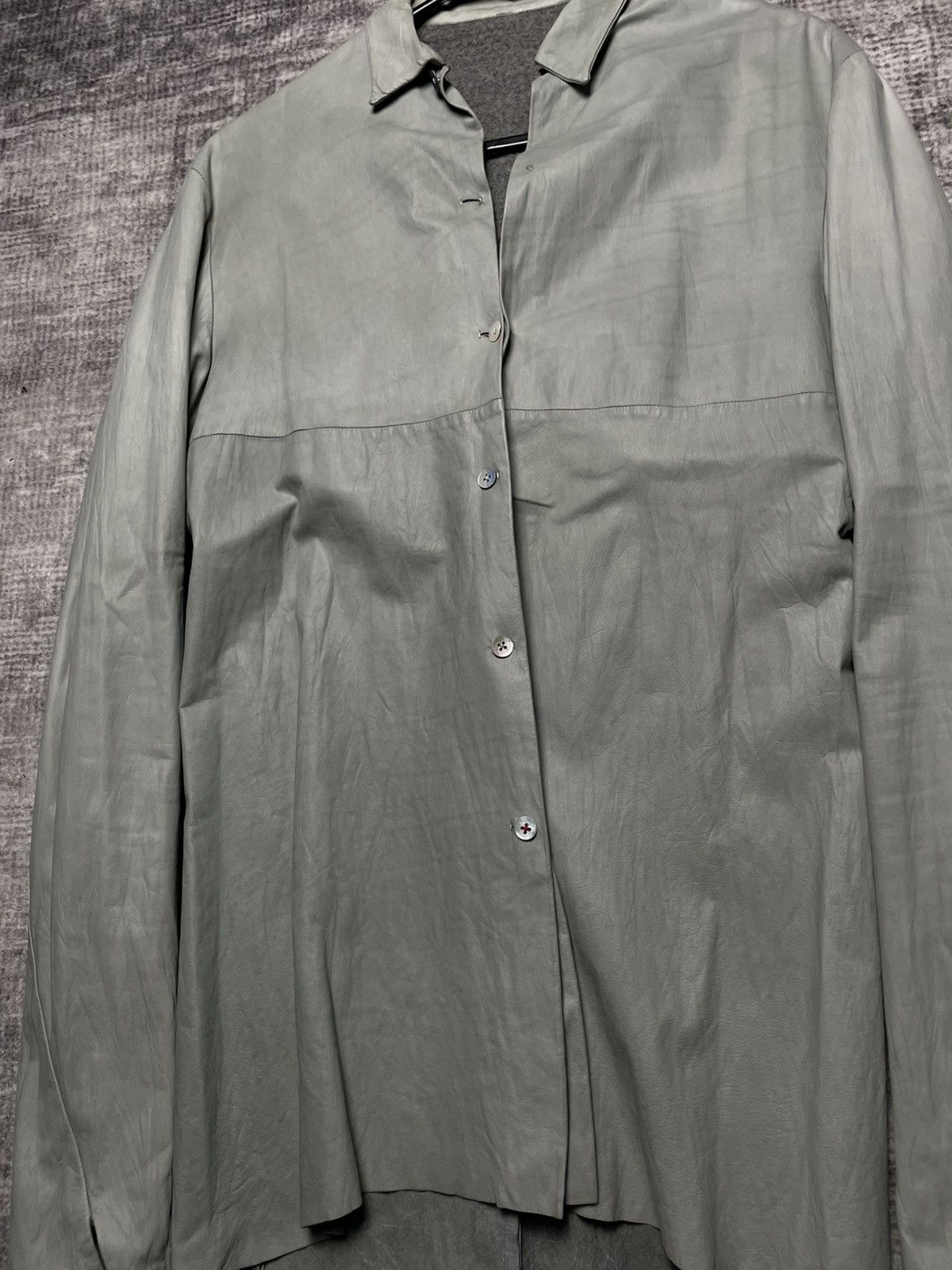 Ma+ M.A.+ Leather Button Shirt Maurizio Amadei Size US M / EU 48-50 / 2 - 5 Thumbnail