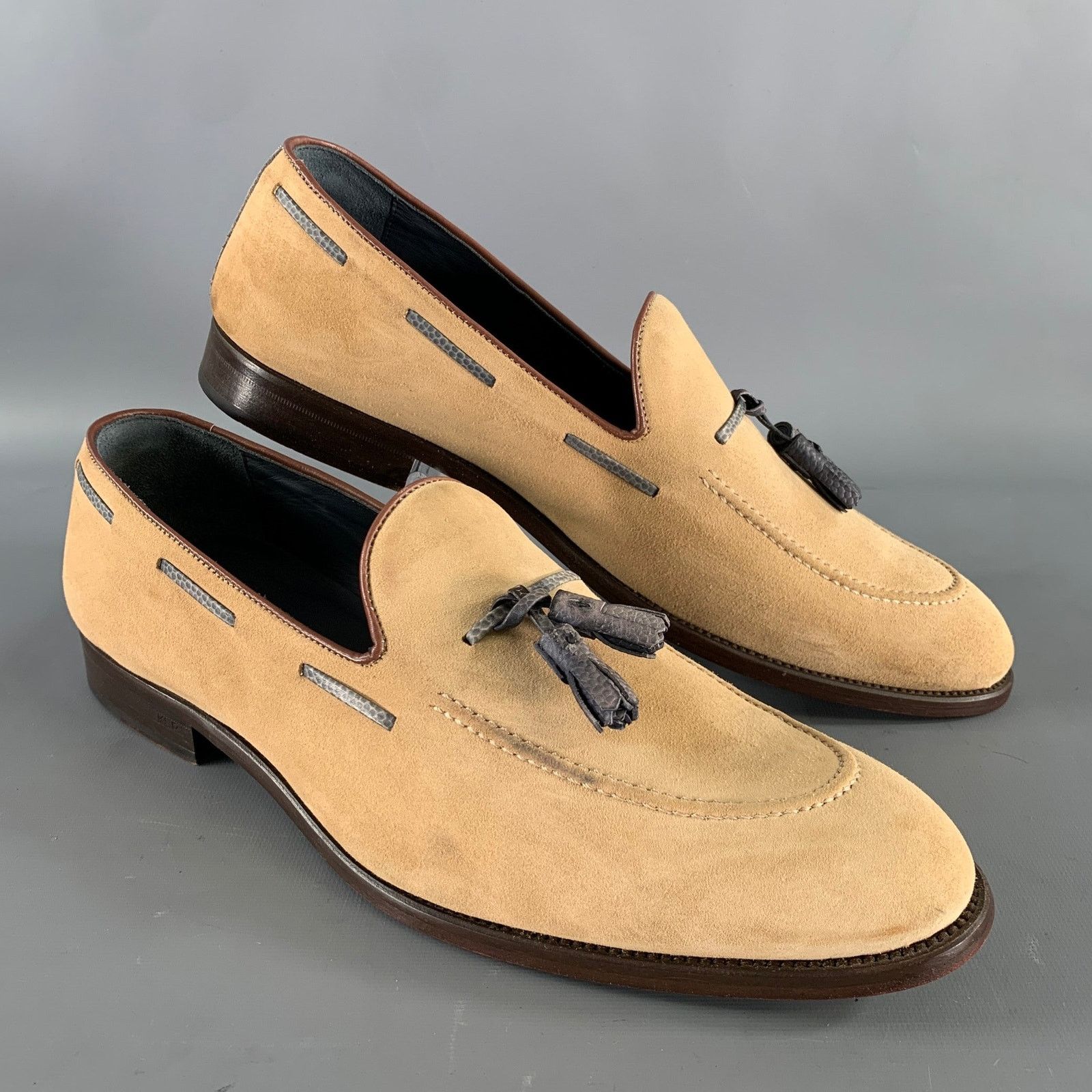 Other KLEIN EPSTEIN & PARKER 13.5 Khaki Suede Tassels Loafers Size US 13 / EU 46 - 1 Thumbnail