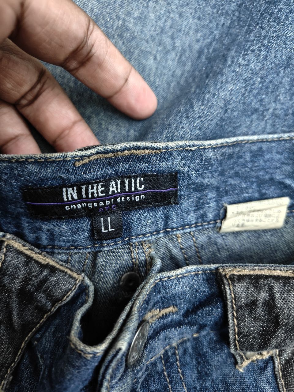 In The Attic In The Attic Poem Punk Distressed Denim Size US 34 / EU 50 - 9 Thumbnail