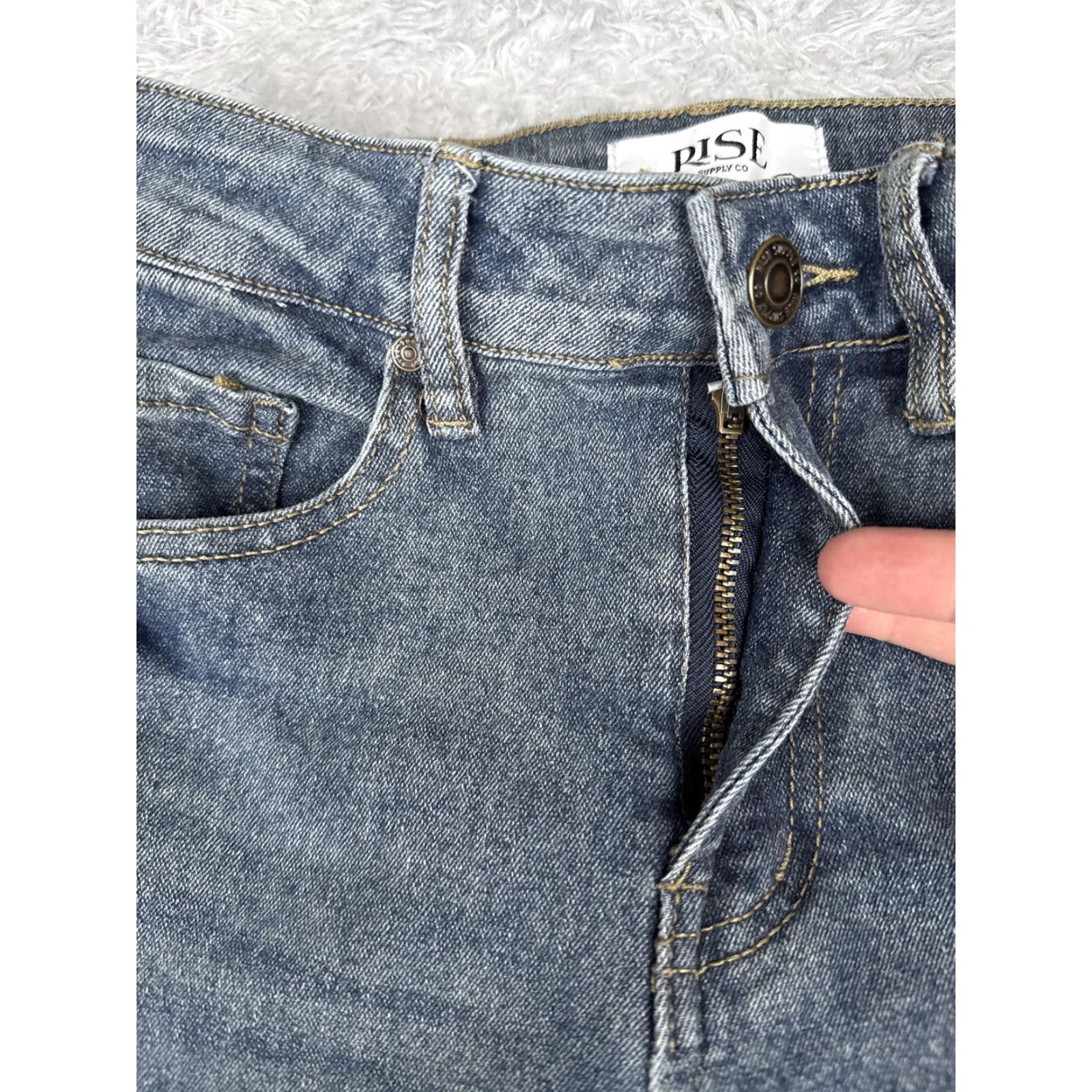 Vintage Rise Supply Co Jeans Juniors 1 Blue High Rise Bootcut Stretch Denim Cotton 30x29 Regular Inseam 31 Vintage No 5-Pocket Womens Bohemian Size 25" / US 0 / IT 36 - 5 Thumbnail