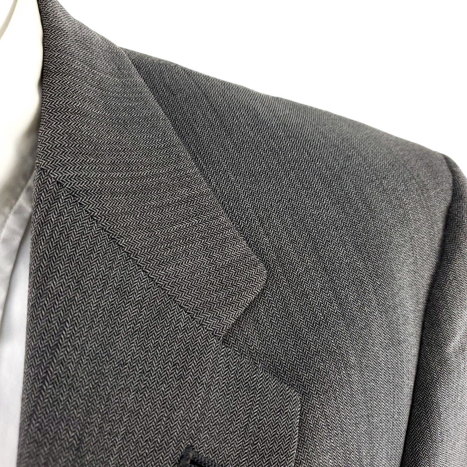 Hart Schaffner Marx Hart Schaffner Marx Comfort Wool 3 Button Blazer 40R Gray He Size 40R - 2 Thumbnail