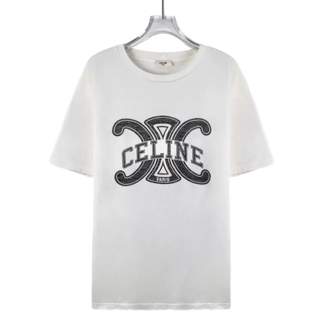 Celine Celine Retro Printed White T-Shirt XS Women Size XS / US 0-2 / IT 36-38 - 1 Thumbnail