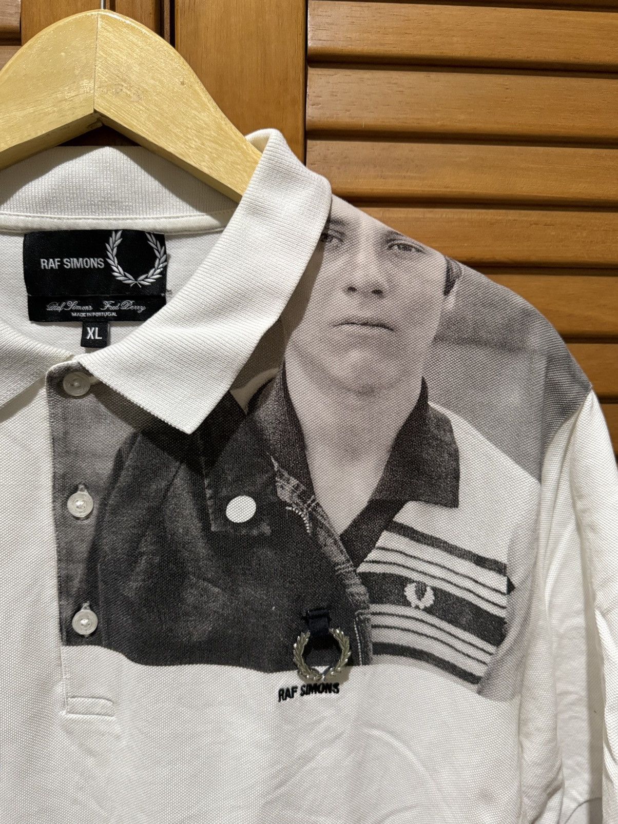 Fred Perry × Raf Simons Fred Perry x Raf Simons Printed Cotton Polo White Size US XL / EU 56 / 4 - 2 Thumbnail