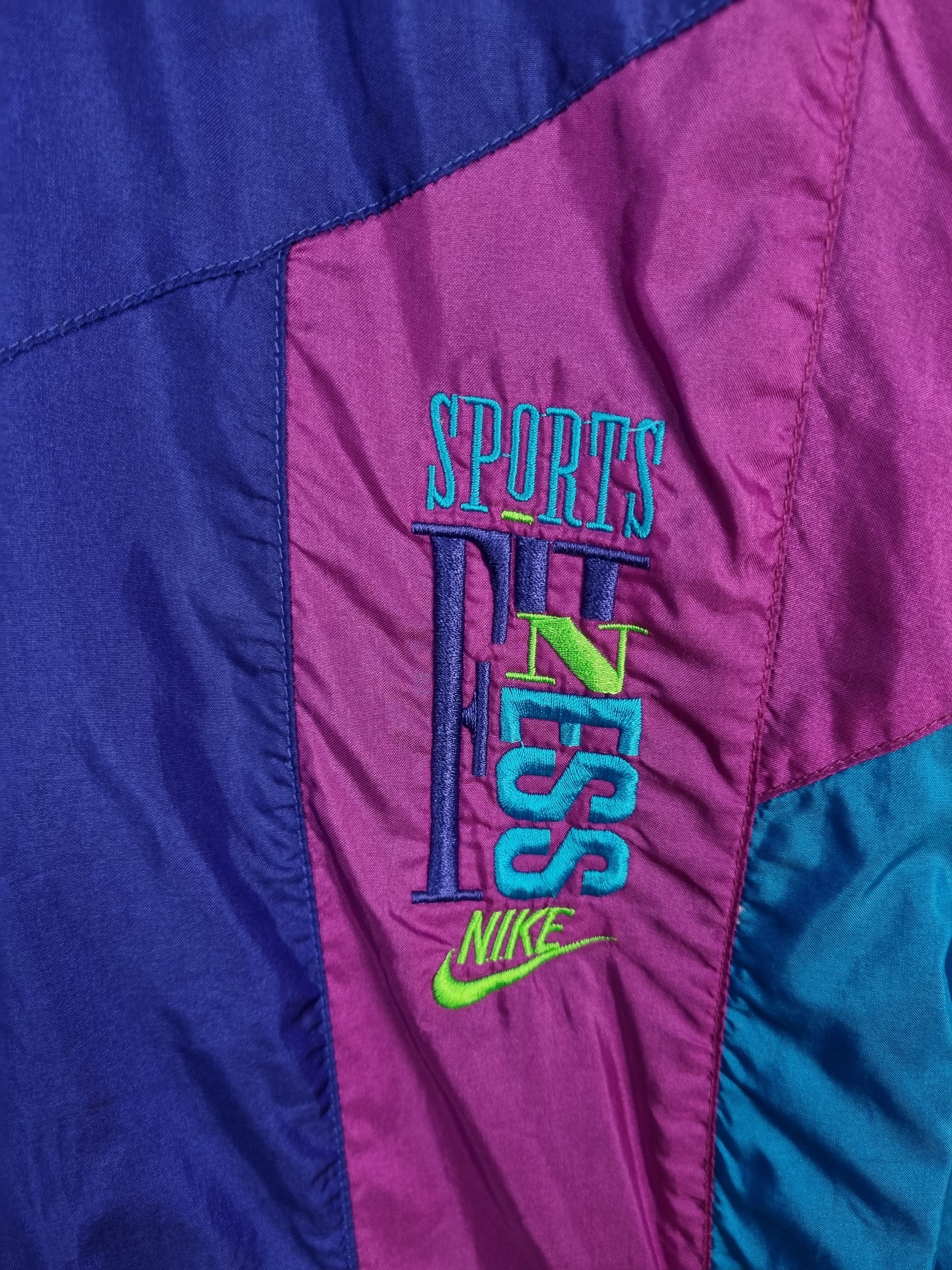 Nike × Vintage 90s Nike Vintage Nylon Attractive Track Top Size US L / EU 52-54 / 3 - 13 Thumbnail