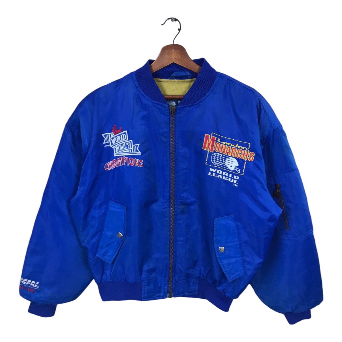 NFL Vintage NFL London Monarchs World League Bomber Jacket Size US M / EU 48-50 / 2 - 13 Thumbnail