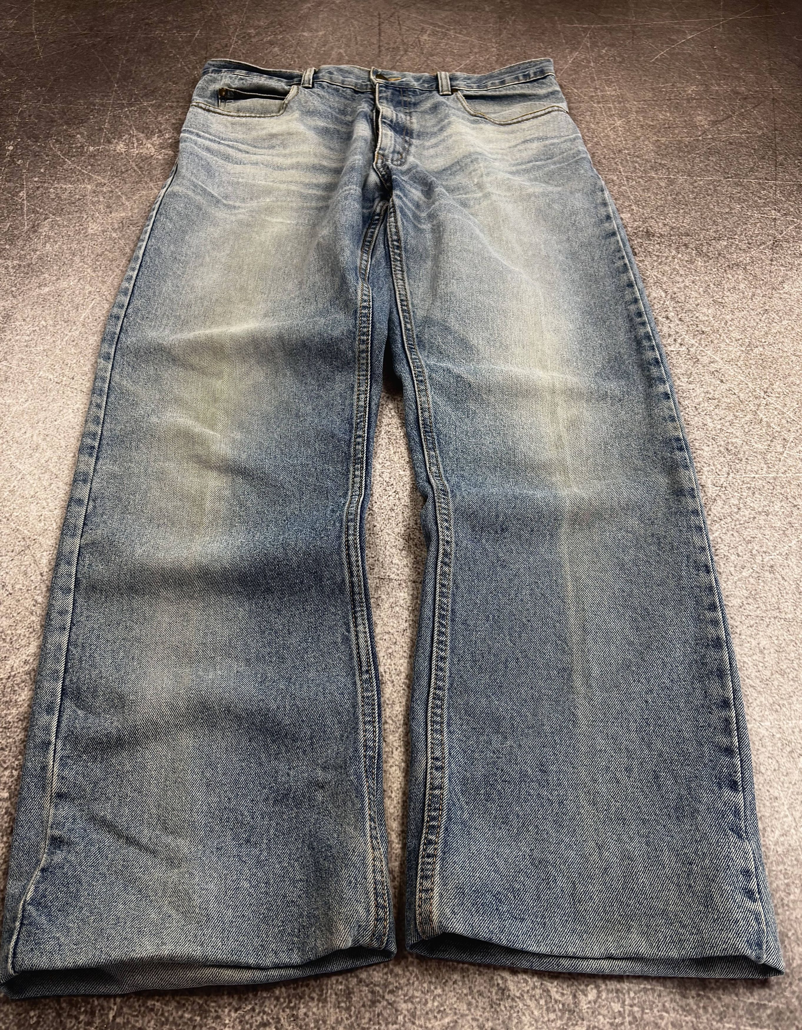 Japanese Brand 💥CRAZY CHROME HEARTS STYLE BAGGY WASHED JEANS Size US 32 / EU 48 - 1 Thumbnail