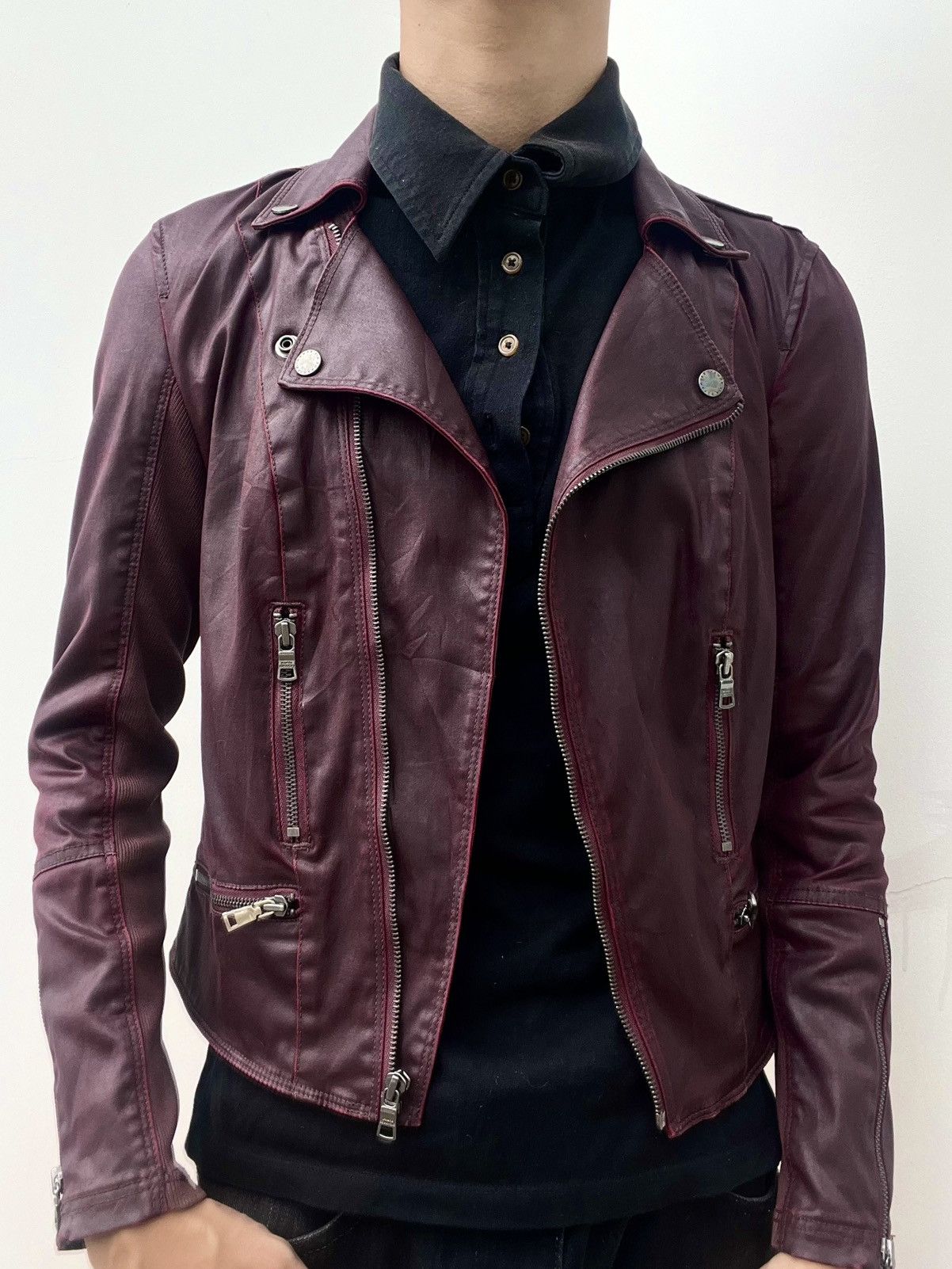 Armani Exchange 2000s Armani Exchange Biker Jacket Size US S / EU 44-46 / 1 - 1 Thumbnail