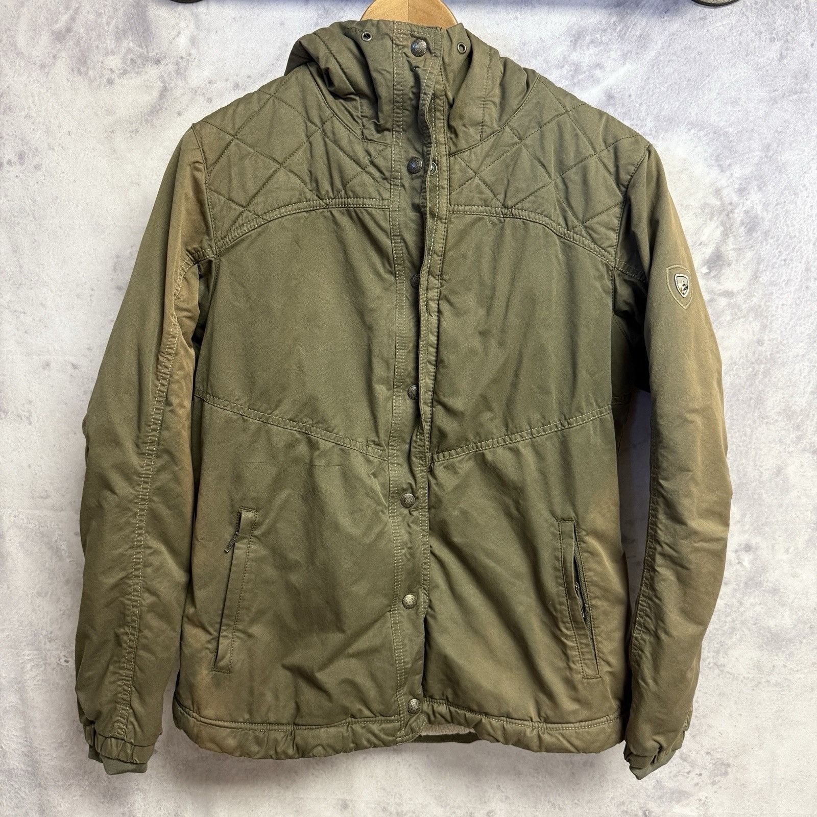 Kuhl Kuhl Womens Sherpa Lined Jacket Medium Olive Green Hood Size M / US 6-8 / IT 42-44 - 1 Thumbnail