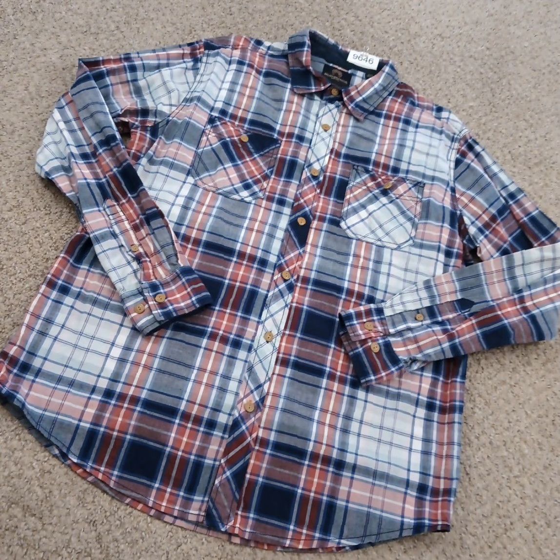Weatherproof Weatherproof Mens Shirt L Blue Plaid Long Sleeve Button-Up Pockets Size US L / EU 52-54 / 3 - 2 Thumbnail