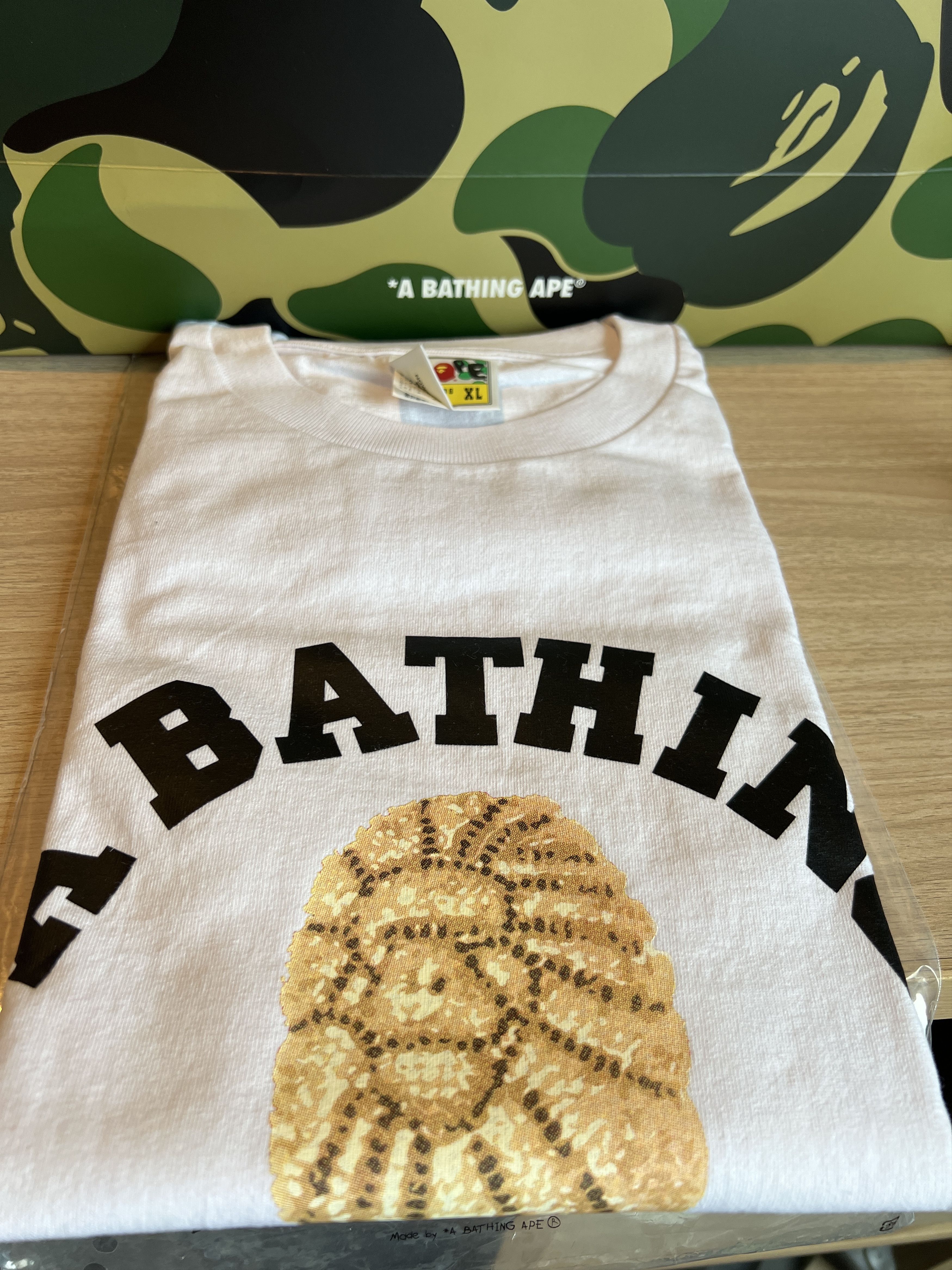 Bape Jewel Logo College Tee Size XL White New