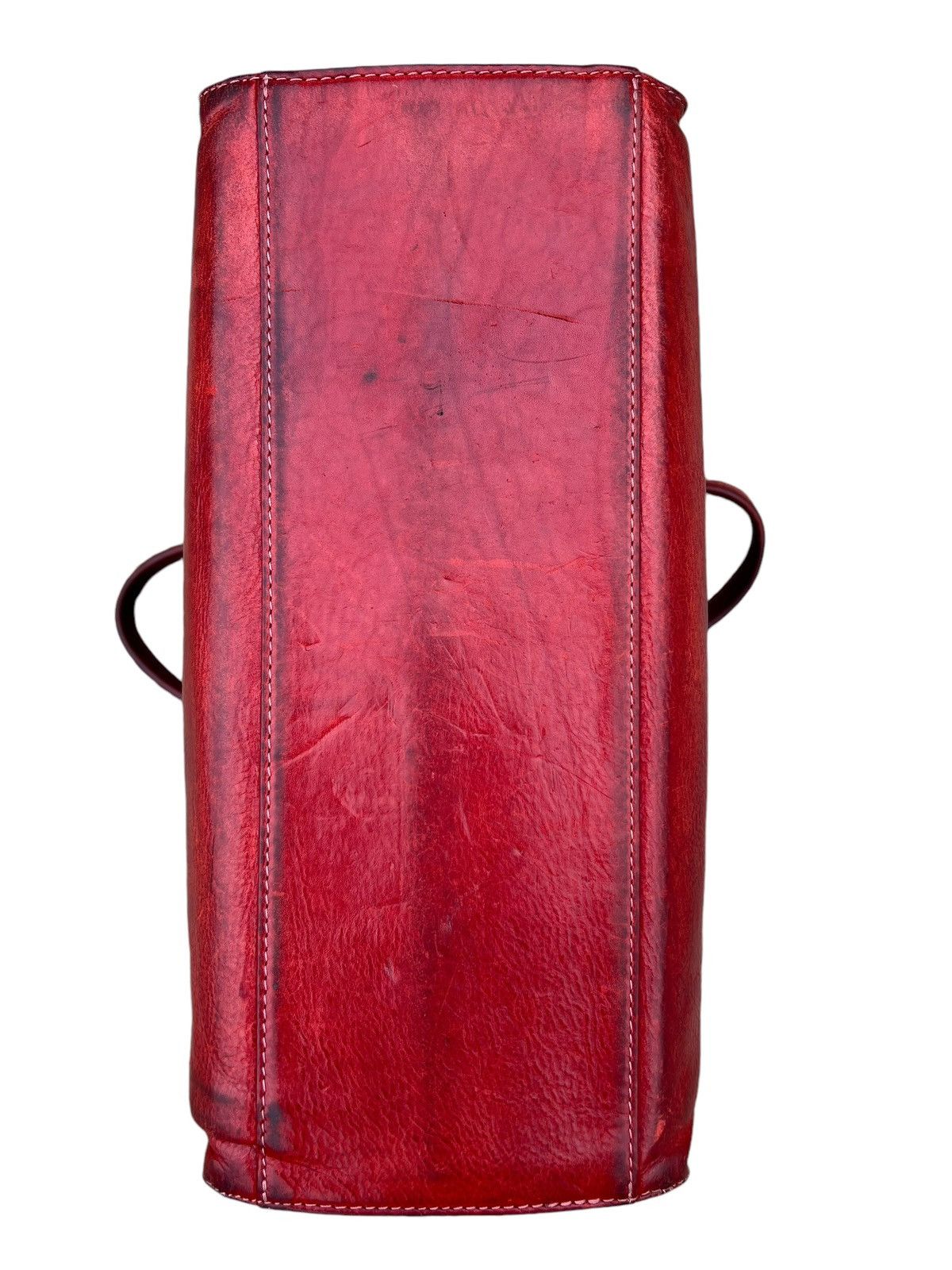 Japanese Brand Vintage PICCINO Tokyo Stains Patina Leather Bag Size ONE SIZE - 16 Thumbnail