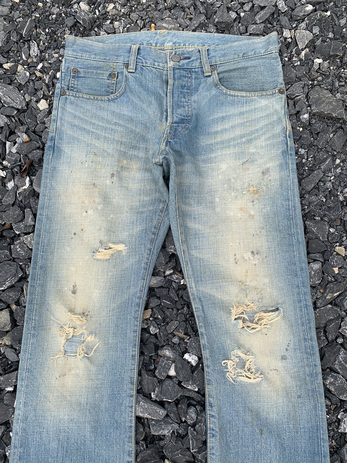 Kapital Nano Universe Mudwash Faded&Rusty Japanese Distressed Denim Size US 31 - 5 Thumbnail