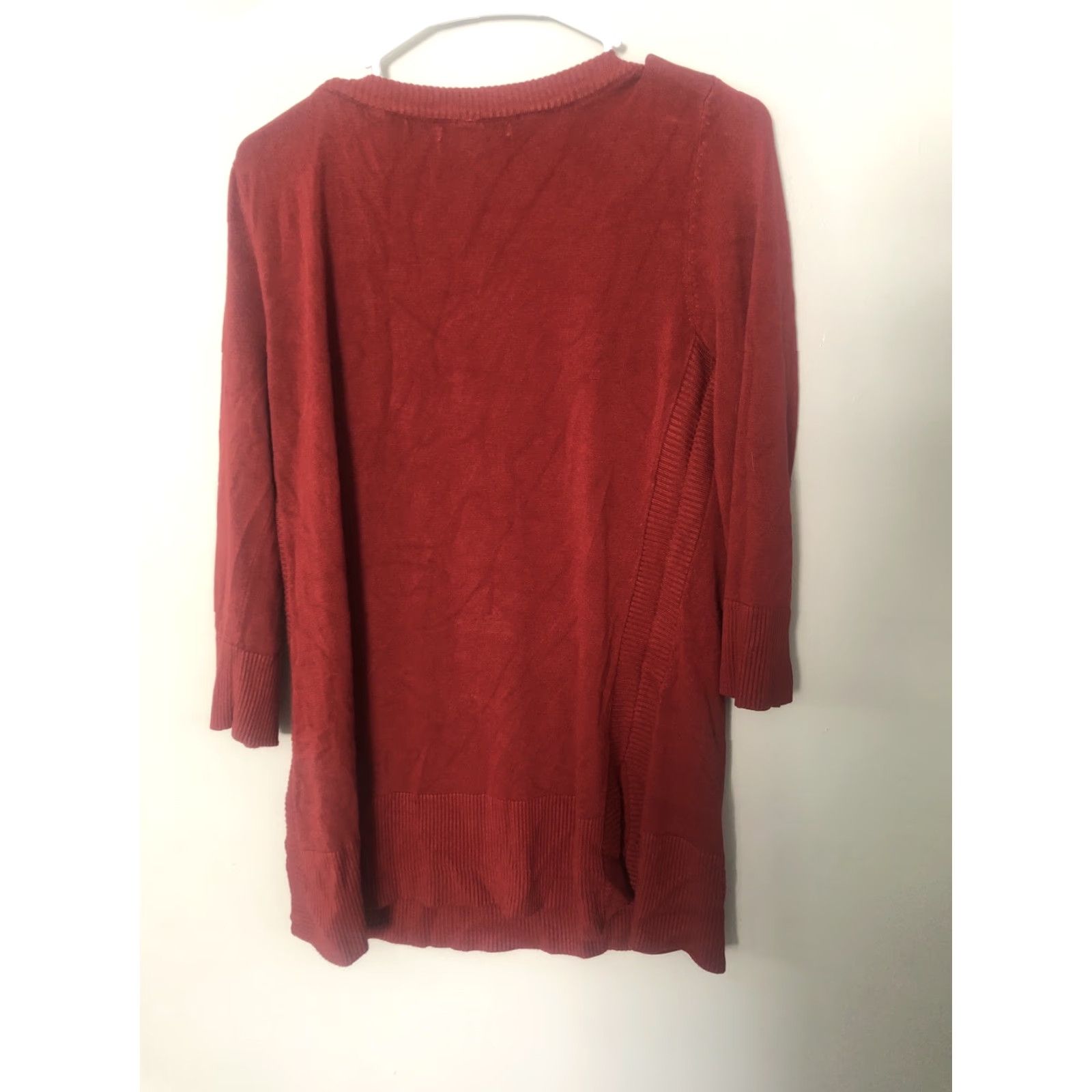 Vintage Cable & Gauge Sweater 3/4 Sleeve Cardigan Women’s Size M Red Maroon Knit Regular Vintage No Size M / US 6-8 / IT 42-44 - 4 Thumbnail