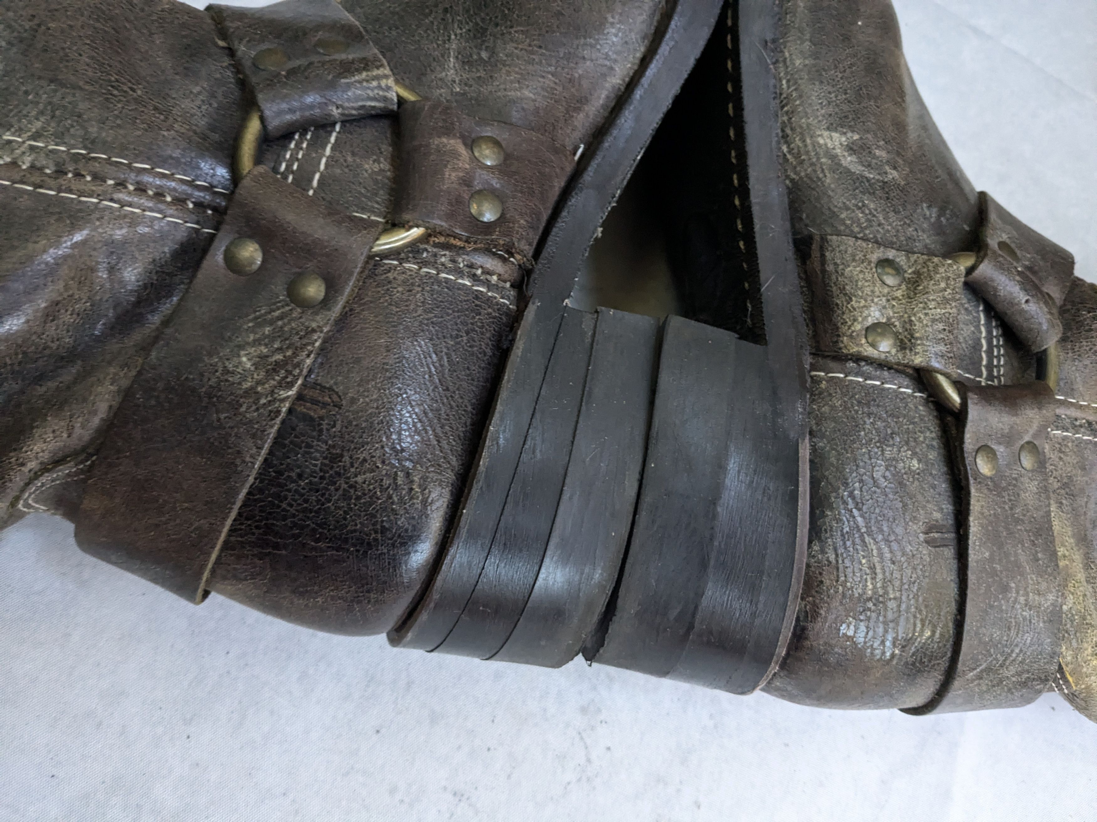 Frye Frye Harness Boots Brown 12 M Leather Size US 12 / EU 45 - 10 Thumbnail