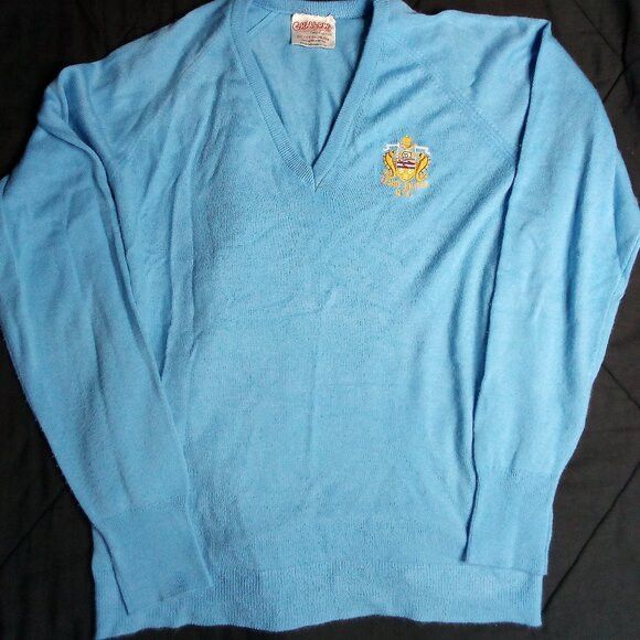 Vintage Vintage 60s Tenby United Rugby Club V-Neck Sweater Size US XL / EU 56 / 4 - 3 Thumbnail