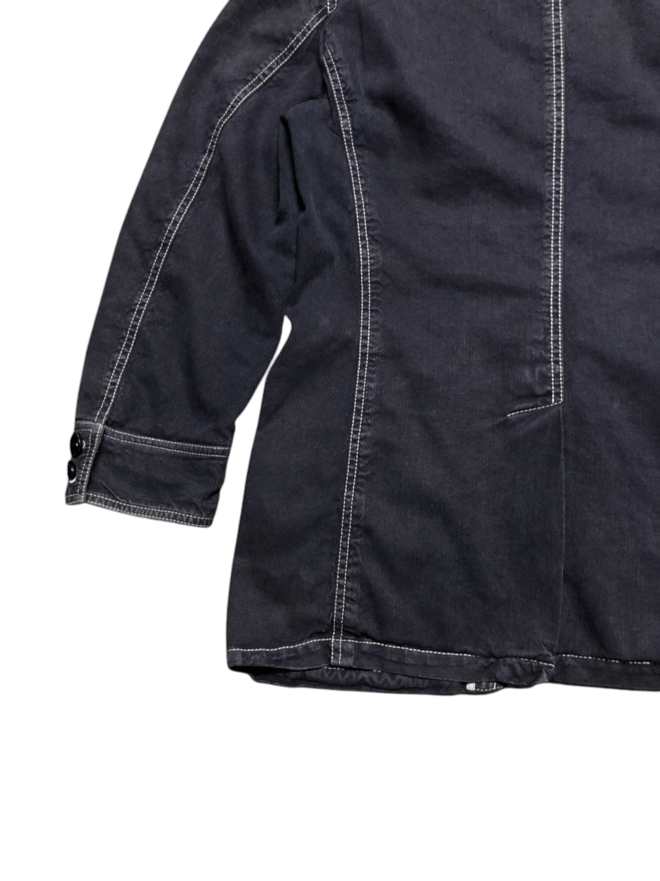 Armani Collezioni Armani Collezioni Denim Jacket No Collar Sunfaded Faded Size US M / EU 48-50 / 2 - 10 Thumbnail