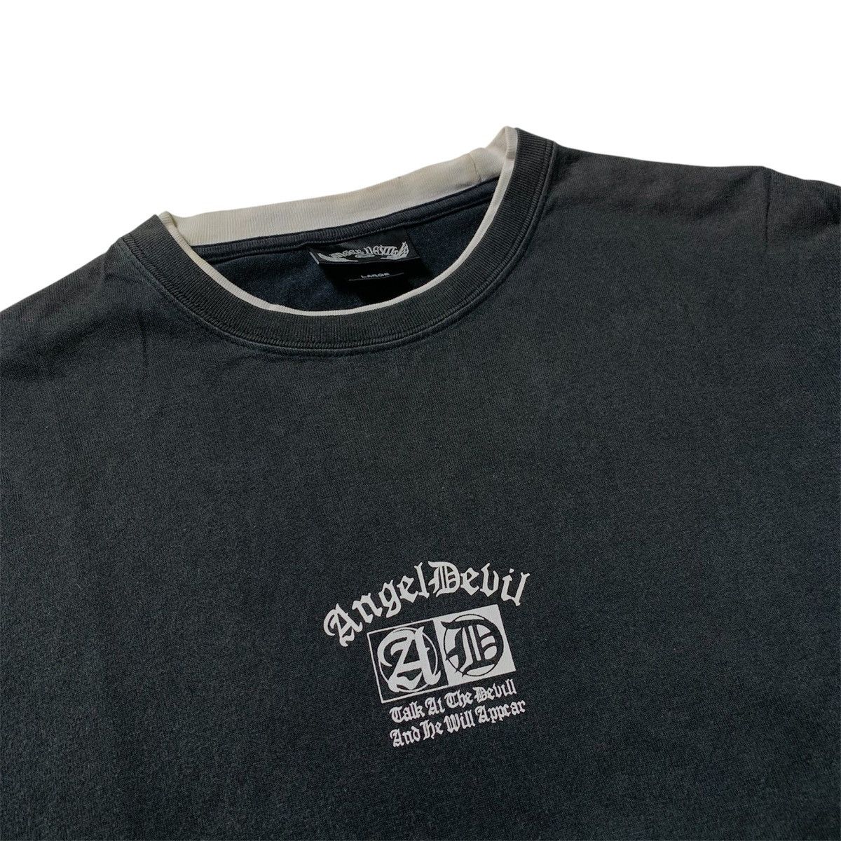 Japanese Brand 🕺Y2k Style Angel Devil Dragon Double Layerd Longsleeve Size US L / EU 52-54 / 3 - 4 Thumbnail