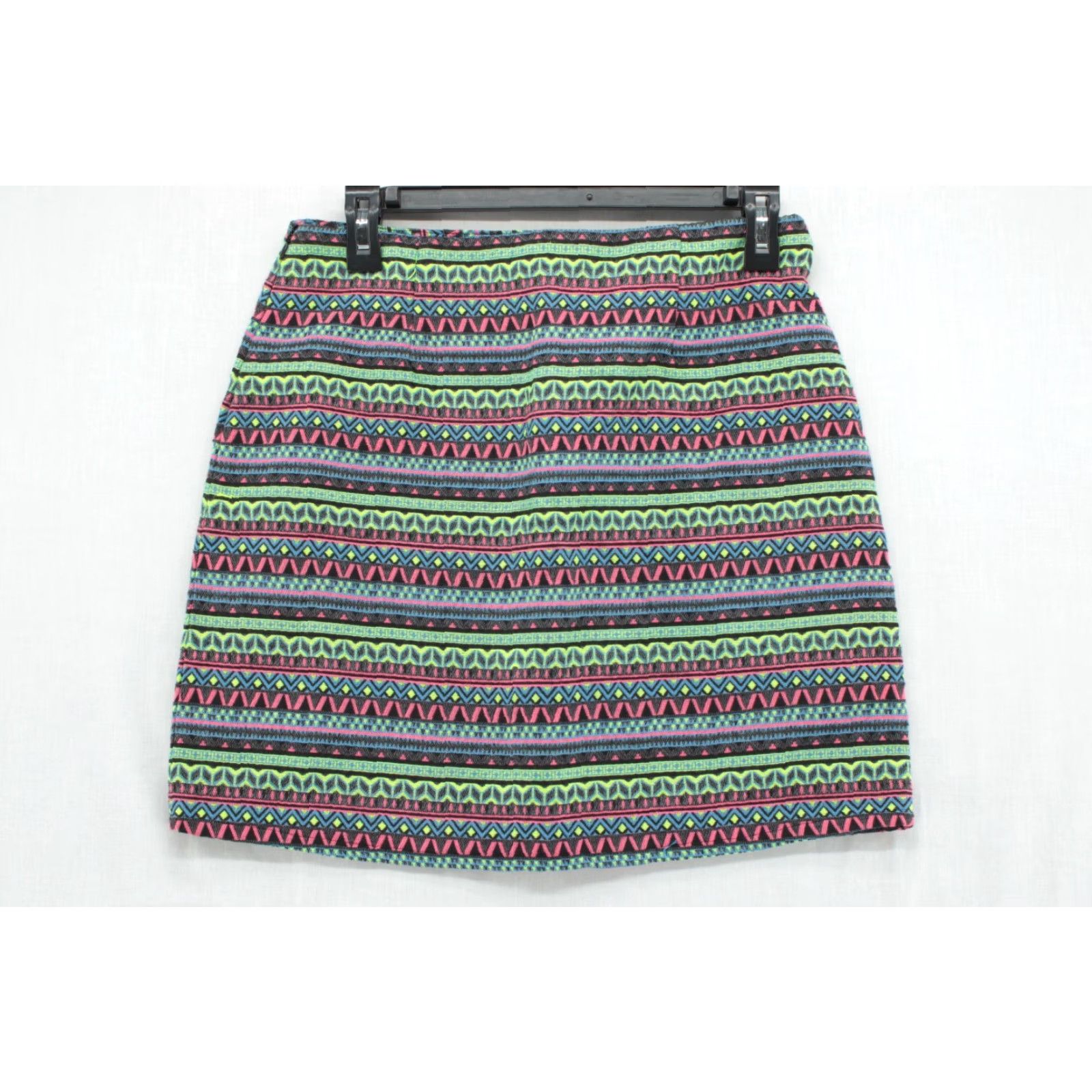 Vintage VTG NWT Shrinking Violet Mini Skirt Women's Medium Neon Pattern Party 80s 90s Bohemian Hip Hop Hippie Retro Size 32" / US 10 / IT 46 - 2 Thumbnail