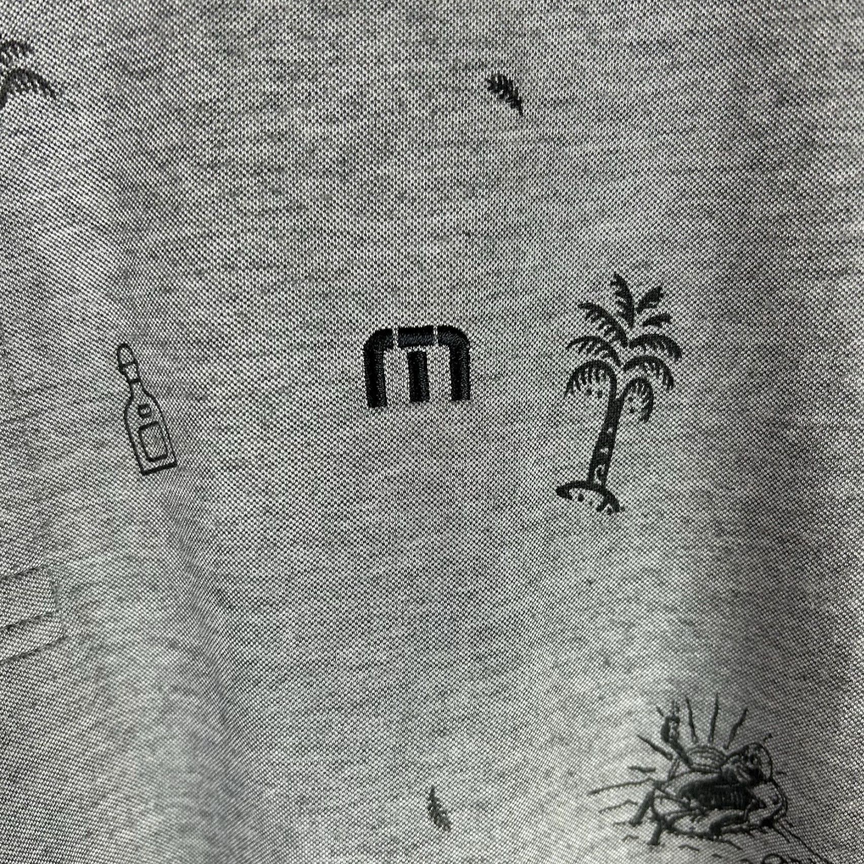 TravisMathew VINTAGE Travis Mathew Polo Shirt Skull Skeleton Gray Golfing Golf L Men Short Sleeve Collar Size US L / EU 52-54 / 3 - 5 Thumbnail