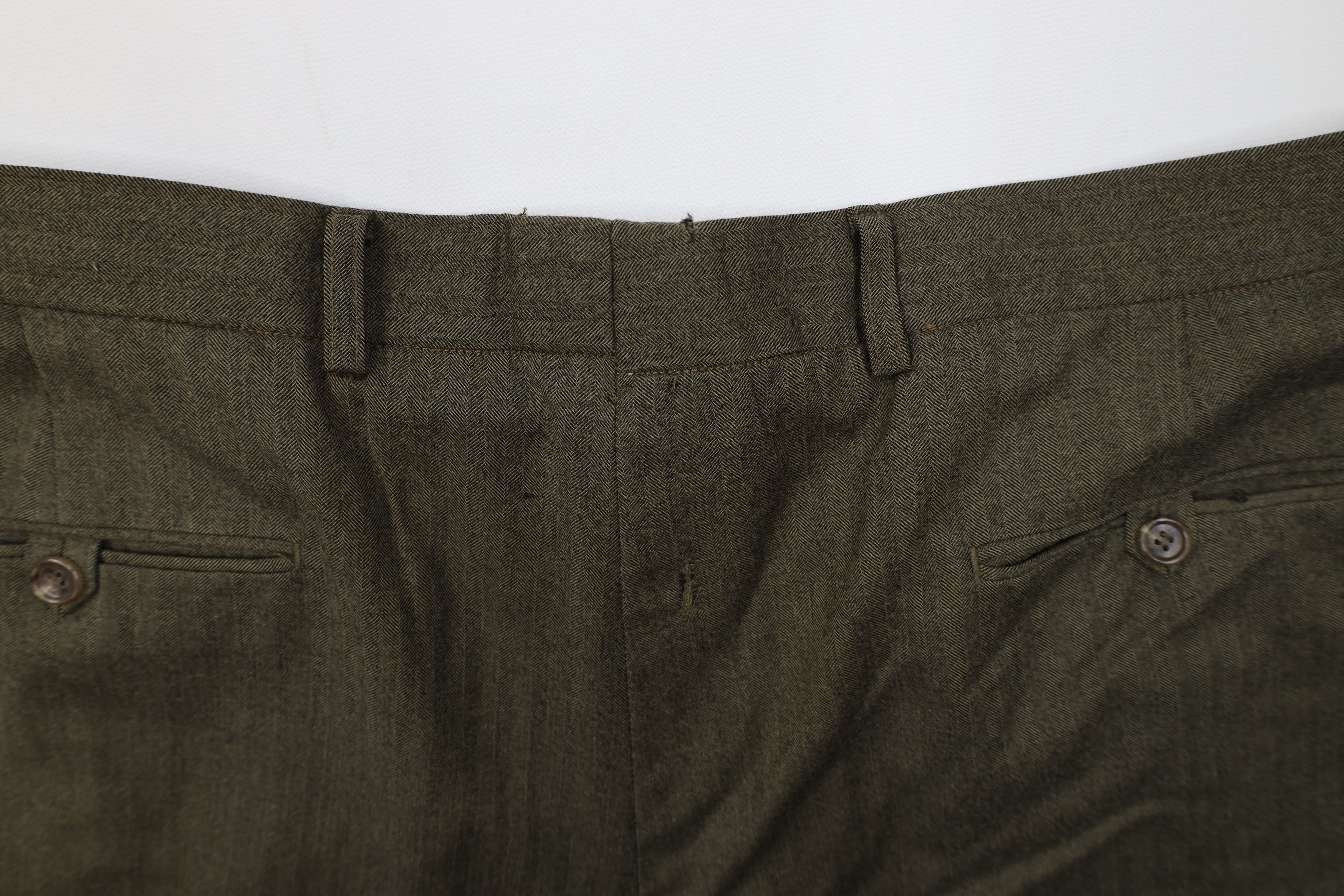 Vintage Vintage 90s Streetwear Wool Herringbone Wide Leg Chino Pants Size US 36 / EU 52 - 15 Thumbnail