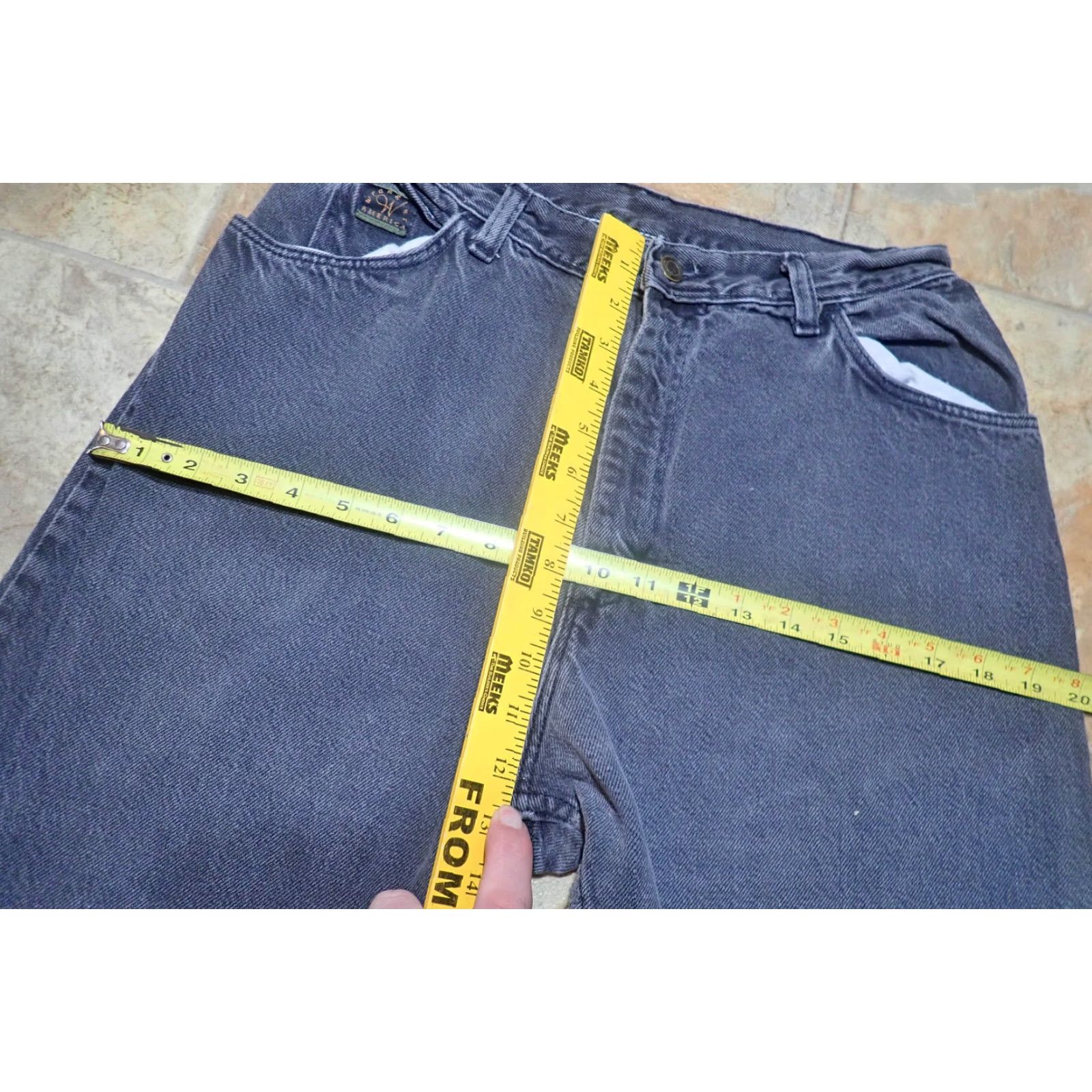Wrangler Vintage Women’s Wrangler Denim Jeans 14 High Rise Tapered Leg USA Black Cotton 90s Size 36" / US 14 / IT 50 - 6 Thumbnail