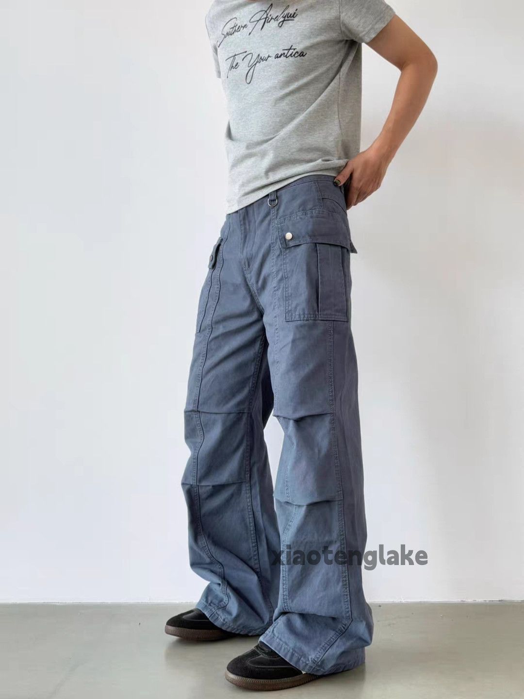 Vintage xtl washed faded loose baggy skate hiphop cargo pants Size US 28 / EU 44 - 4 Thumbnail