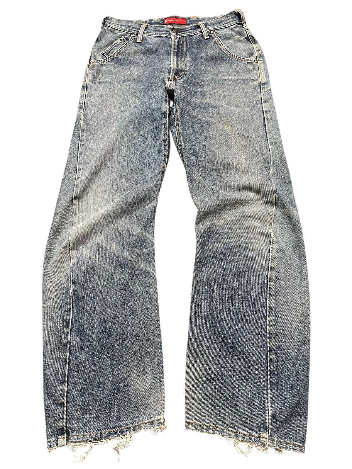 Edwin Vintage Edwin E-Function Blue Faded Wash Clawmark Loose Fits Size US 30 / EU 46 - 1 Thumbnail