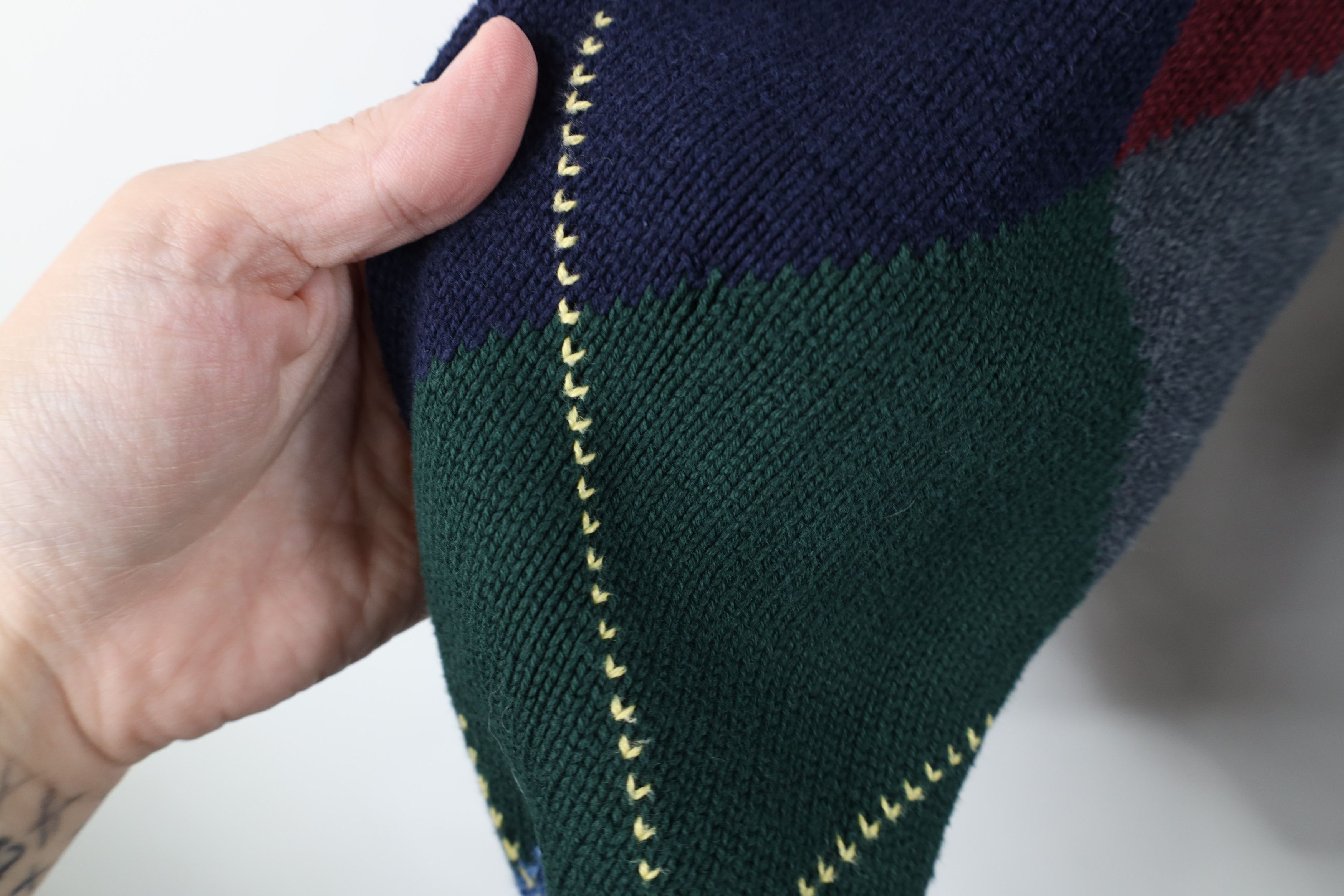 Nautica Vintage 90s Nautica Diamond Argyle Knit Crewneck Sweater Size US S / EU 44-46 / 1 - 8 Thumbnail