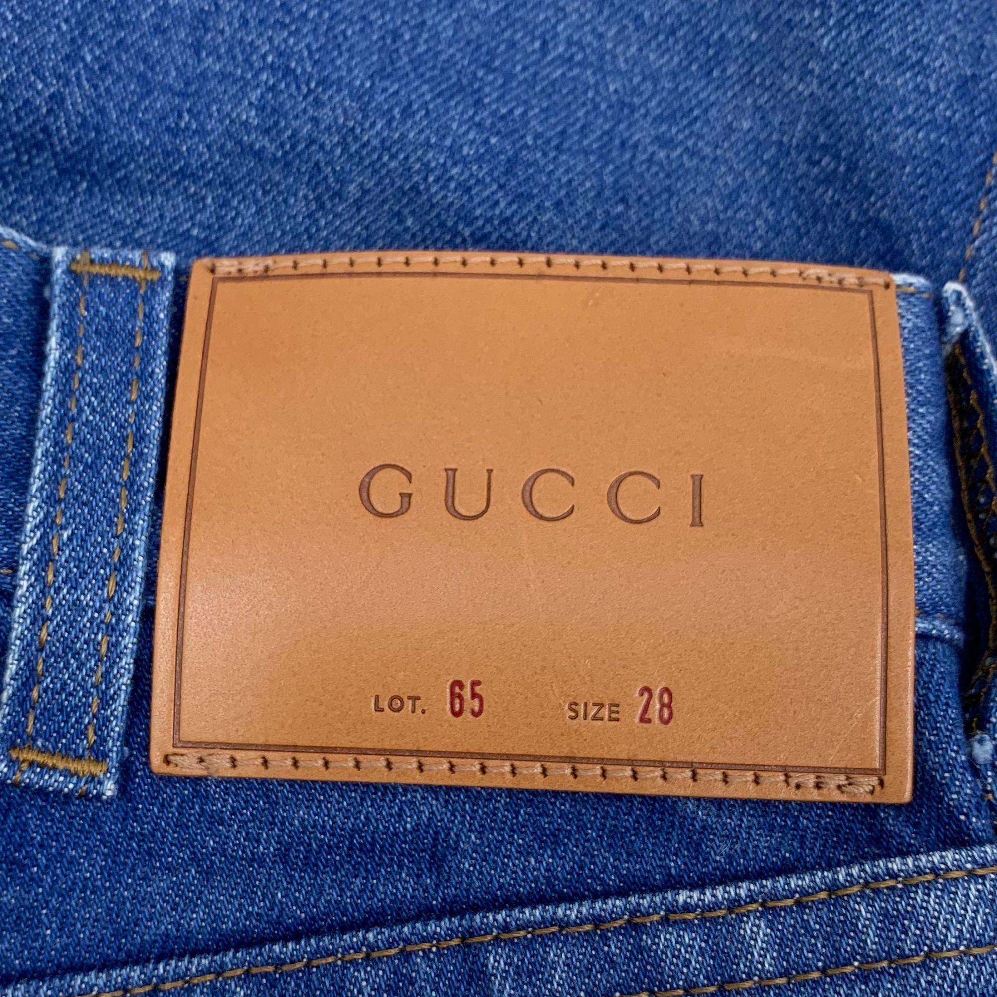 Gucci Gucci Blue Denim Skinny Jeans Size 28 Made In Italy Leather Size 28" / US 6 / IT 42 - 2 Thumbnail