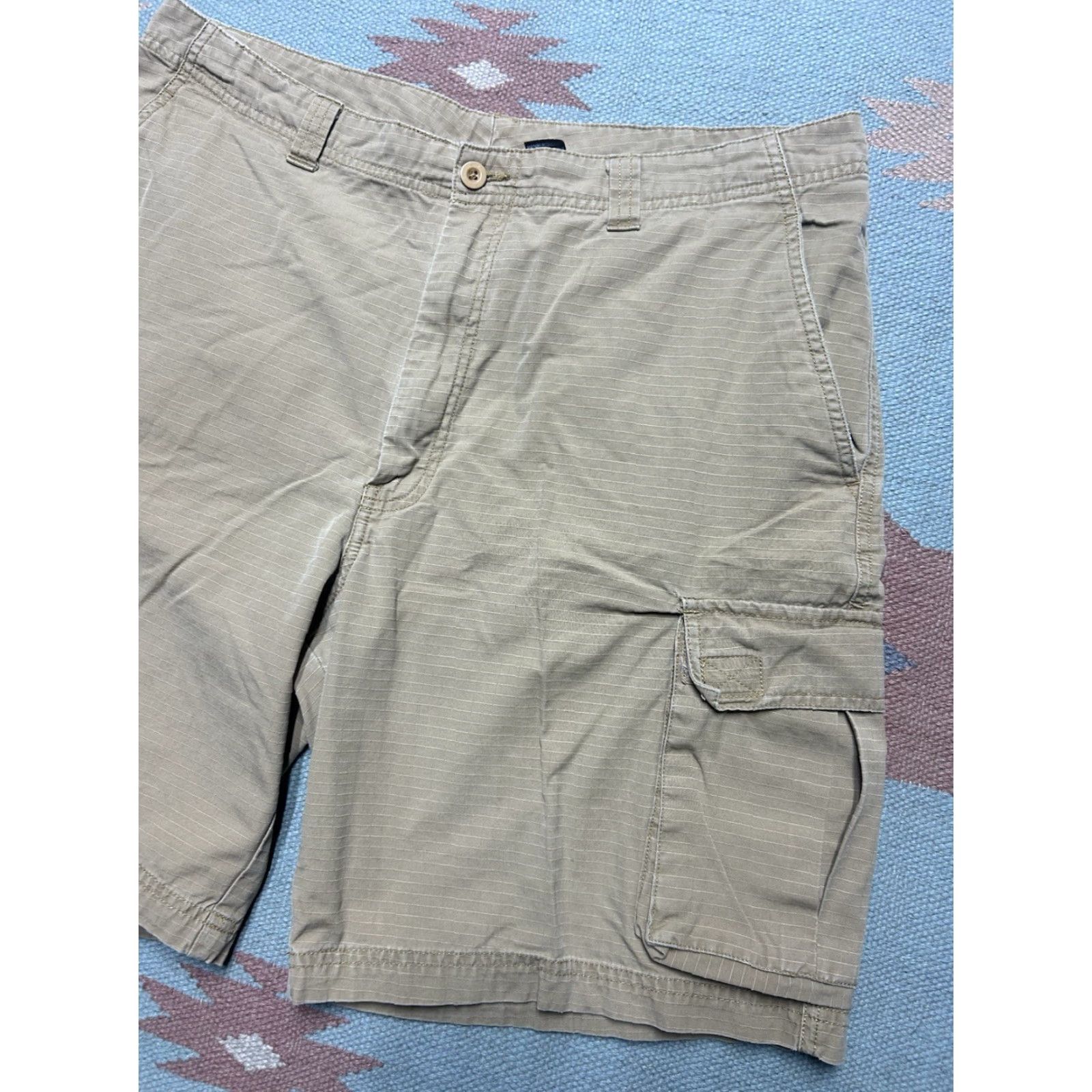 Vintage Emergency Exit cargo shorts Men’s 36 lightweight cotton ripstop khaki tan hiking Beige Summer Size US 36 / EU 52 - 2 Thumbnail