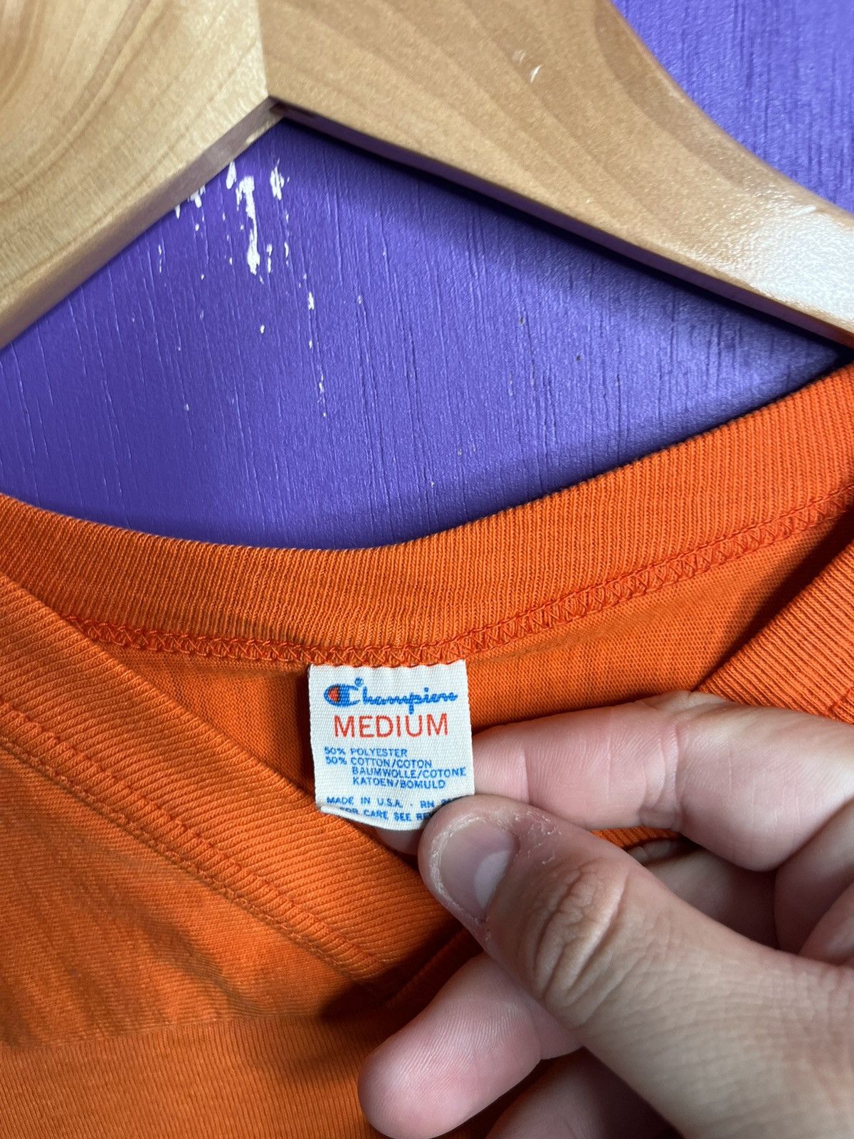 Champion × Vintage Vintage 80s Champion Syracuse orange jersey tee Size US M / EU 48-50 / 2 - 4 Thumbnail