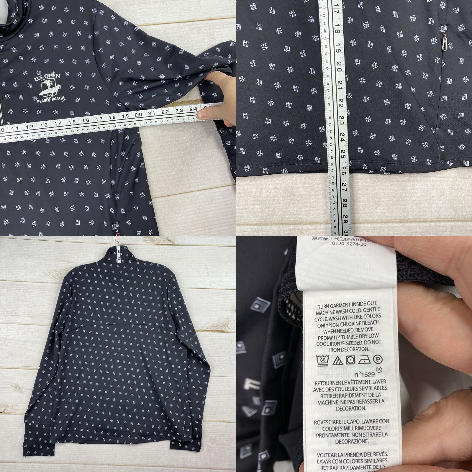 RLX Ralph Lauren RLX Ralph Lauren Sweatshirt Womens XL Navy 1/4 Zip Pullover Top US Open Pebble Beach Size XL / US 12-14 / IT 48-50 - 8 Thumbnail