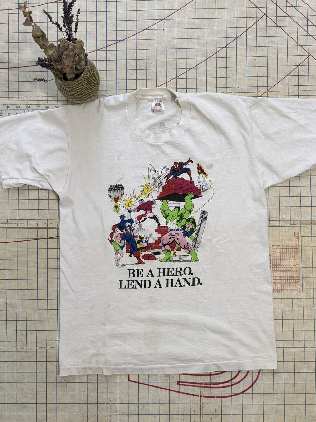 Marvel Comics × Vintage Vintage Marvel Aid Hurricane Relief Fun Tee 93 FOTL Large Size US L / EU 52-54 / 3 - 1 Thumbnail