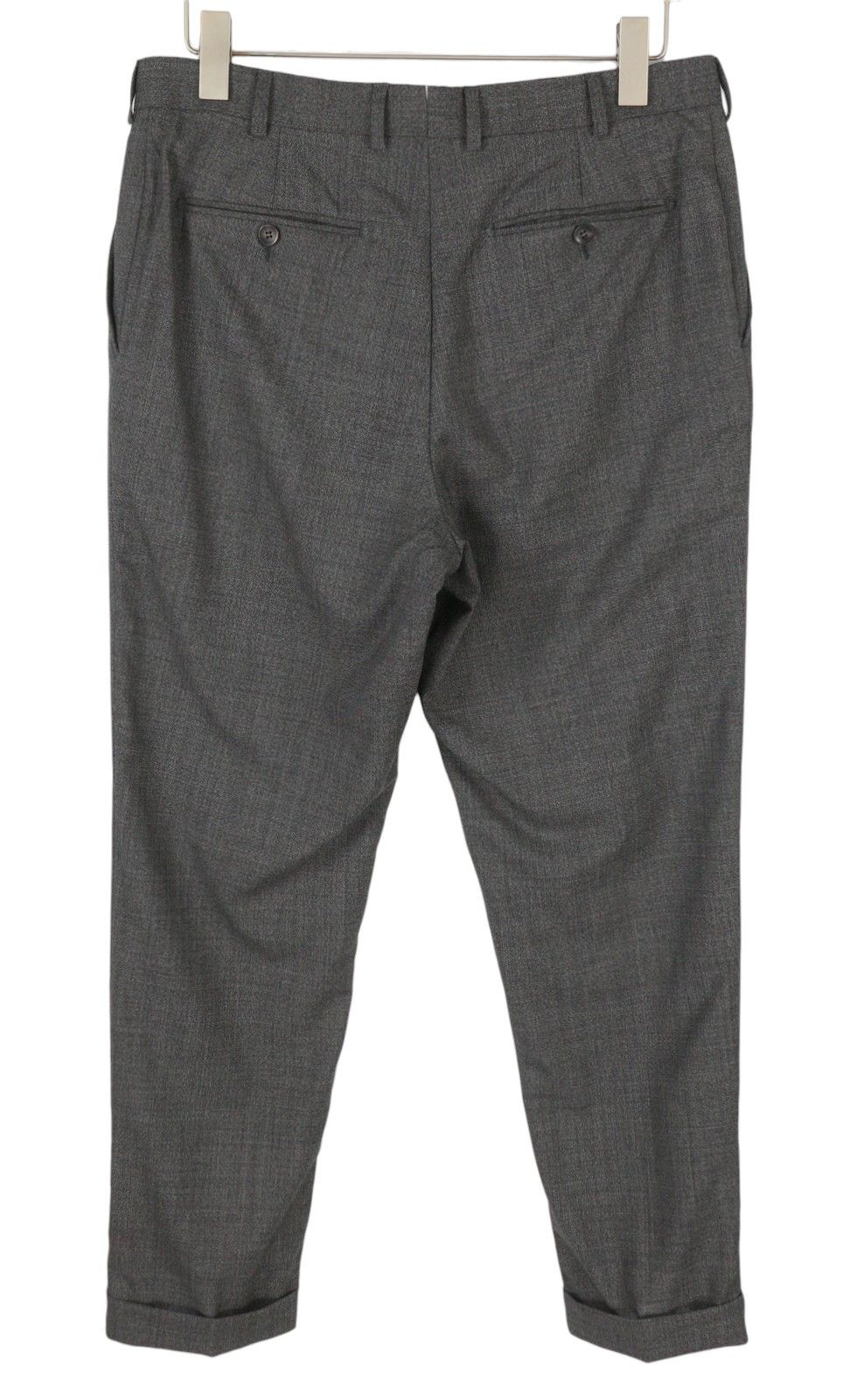Suitsupply TURN-UP SLIM UK42L Grey Wool Trousers 86858 Size 42L - 2 Thumbnail